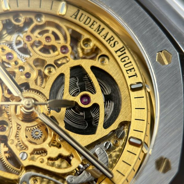 Audemars Piguet Royal Oak Openworked 15407 Replica Watch Gold Dial THB Factory 41mm (1)