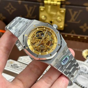Audemars Piguet Royal Oak Openworked 15407 Replica Watch Gold Dial THB Factory 41mm (1)
