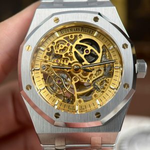 Audemars Piguet Royal Oak Openworked 15407 Replica Watch Gold Dial THB Factory 41mm (1)