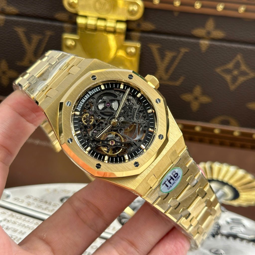 Audemars Piguet Royal Oak Openworked15407 Rep 1 1 Yellow Gold THB Factory 41mm (1)