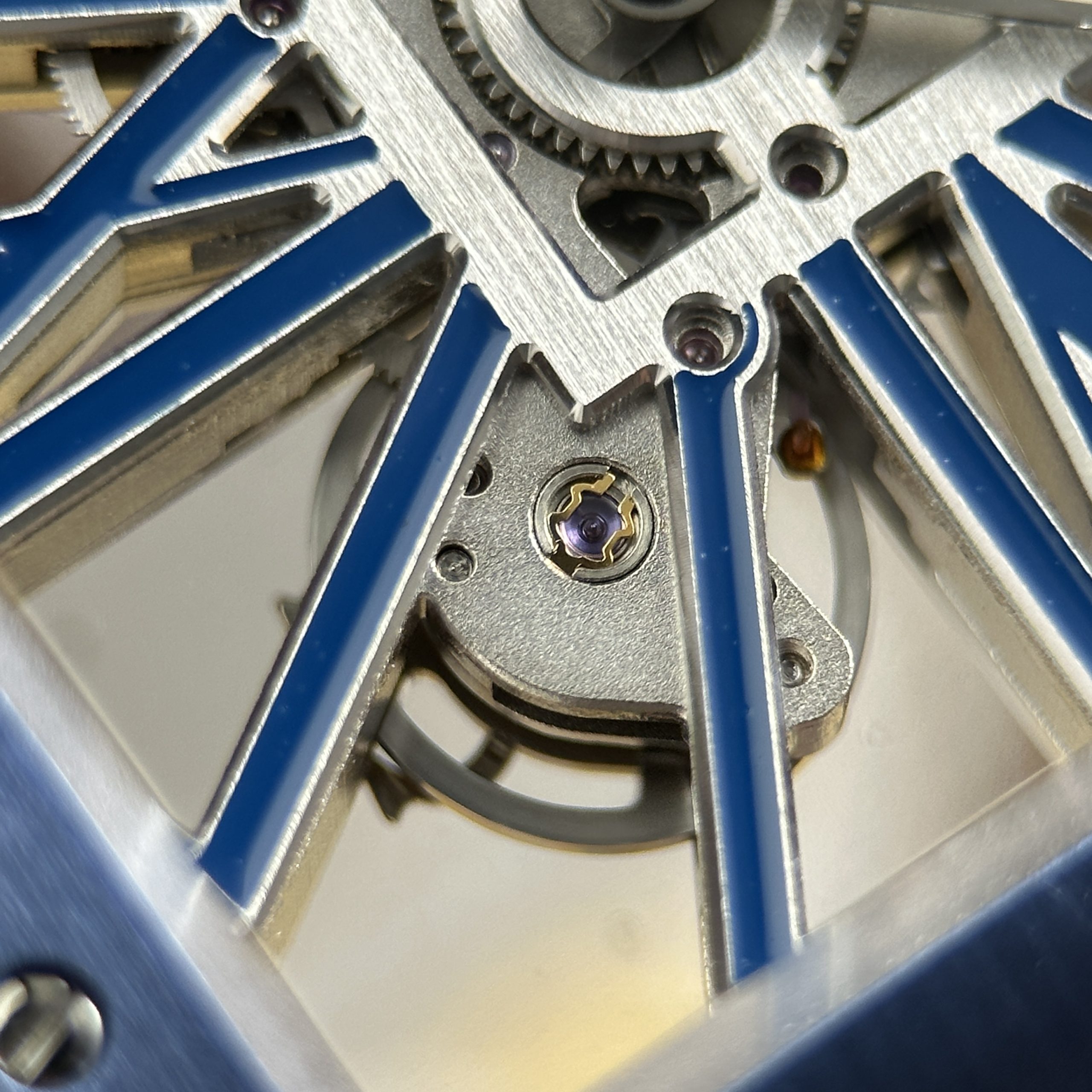 Cartier Santos Best Quality Replca Watch Blue Skeleton Dial Stainless Steel Manual Winding 39 (13)