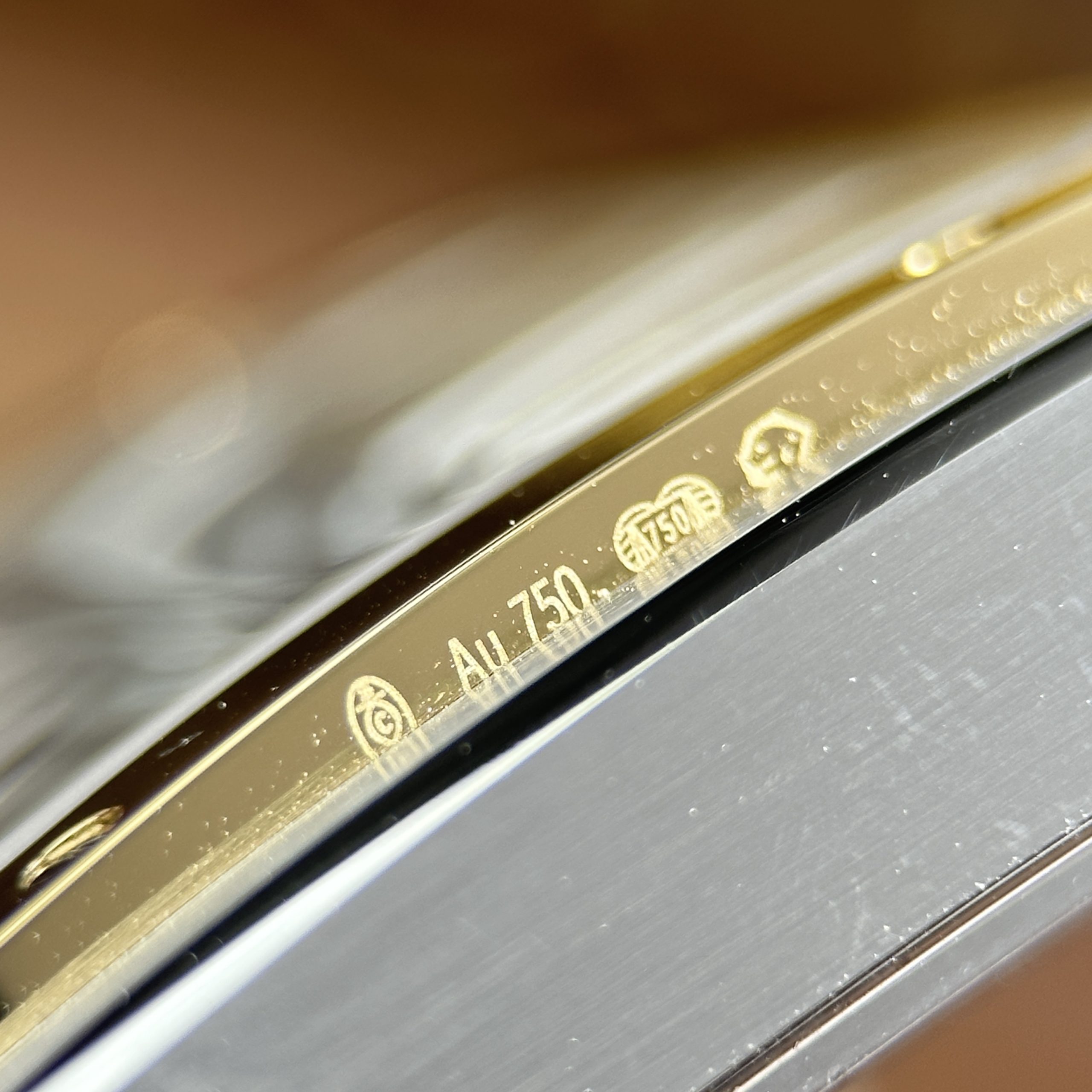 Cartier Santos Luxury Imitation Watch Two Tone Rose Gold Plate White Skeleton Dial Stainless Steel 39 (10)