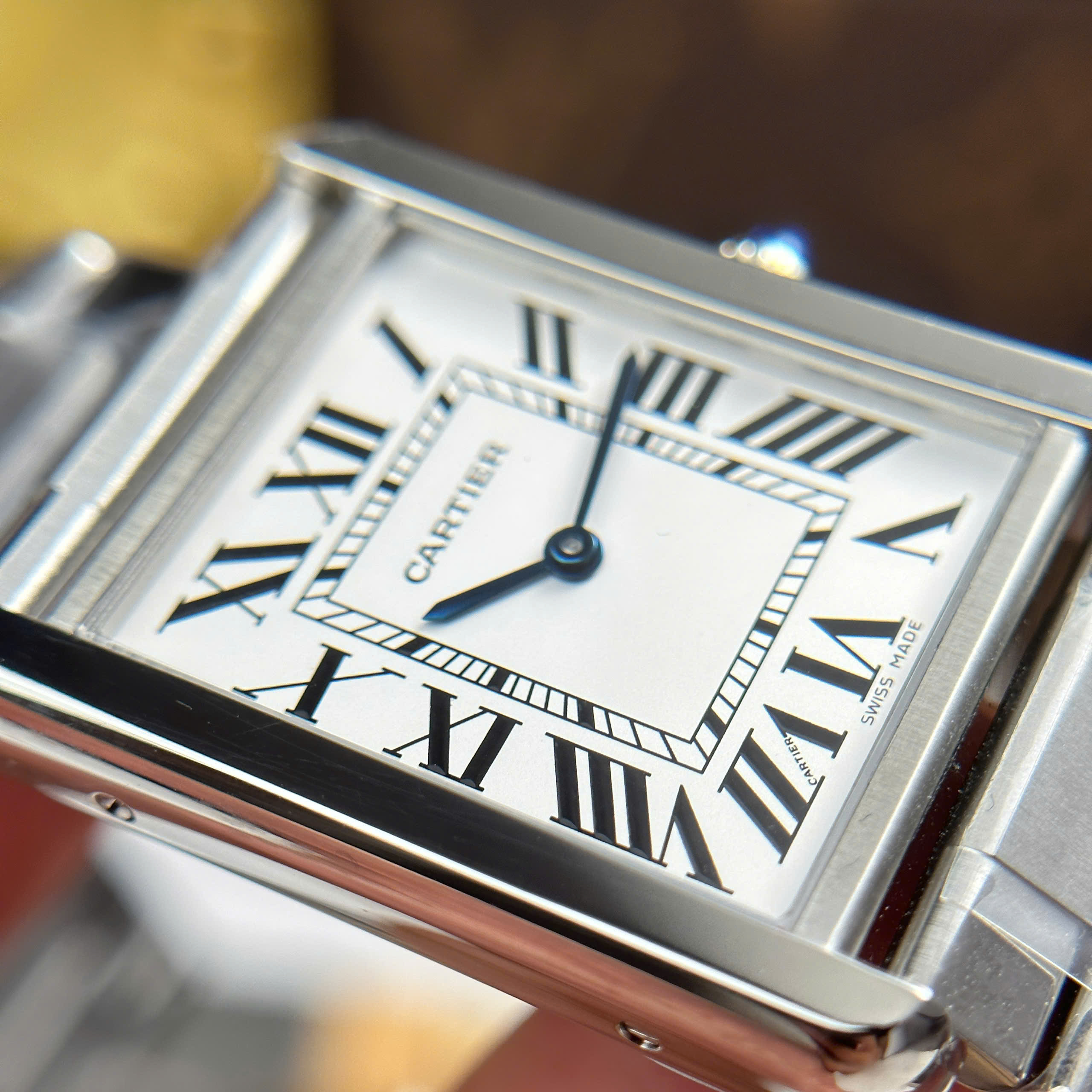 Cartier Tank Solo Replica Watch White Dial Stainless Steel Quartz AF Factory 27.5mm x 35mm (6)