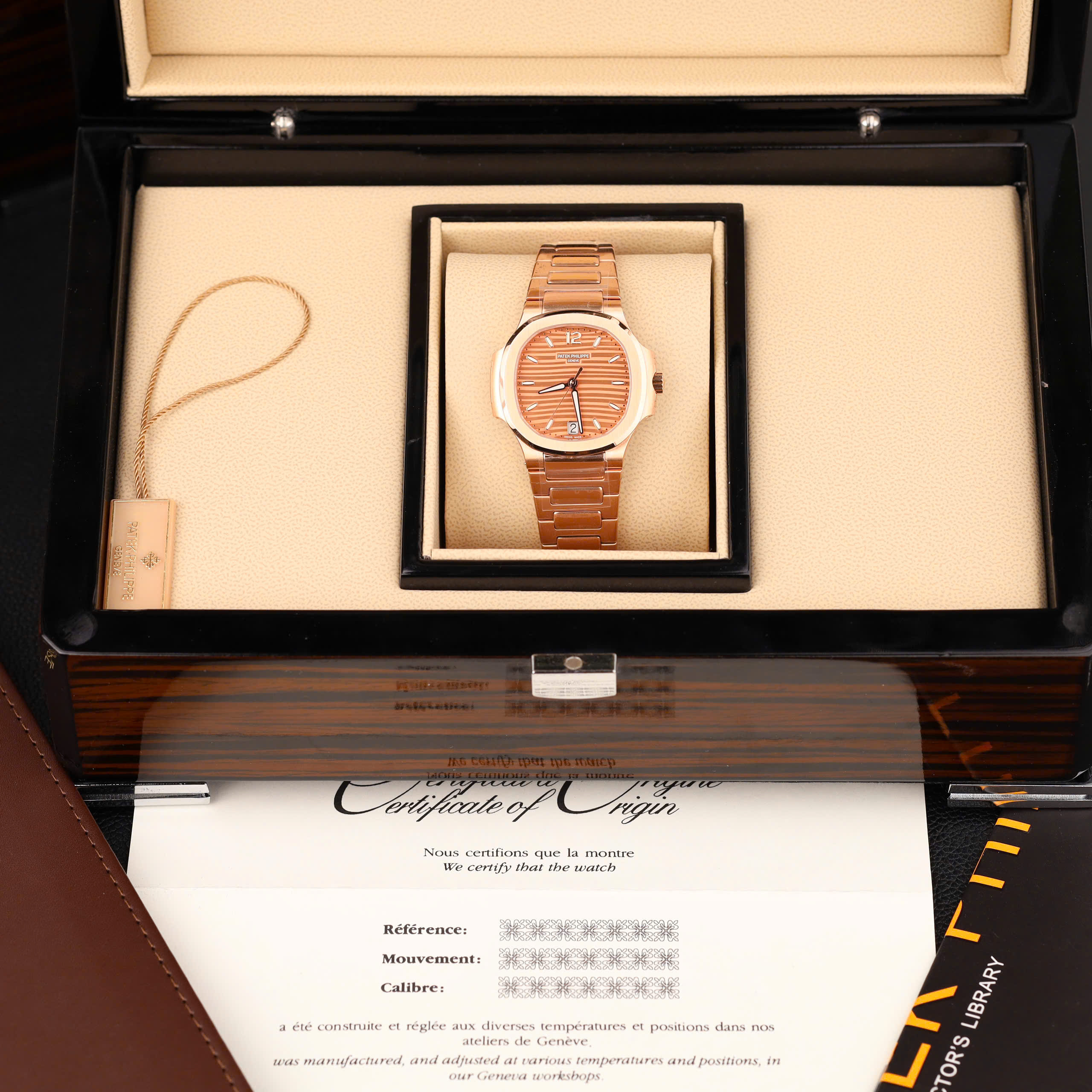 Patek Philppe Nautilus 7118 Imitation Watch Rose Gold Plate All Watch Rhinestone Bezel 35.2mm Automatic GR Factory (2)