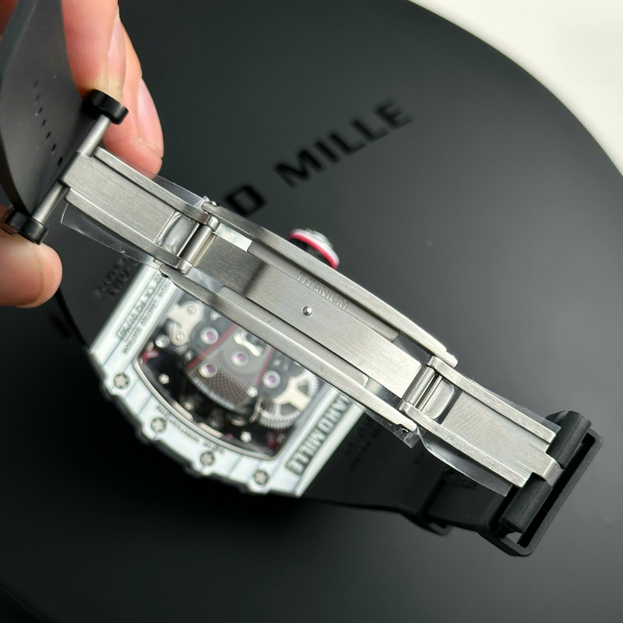 Richard Mille RM38-02 Bubba Watson Knock Off Watch White Dial Carbon Case Tourbillon 43 (1)