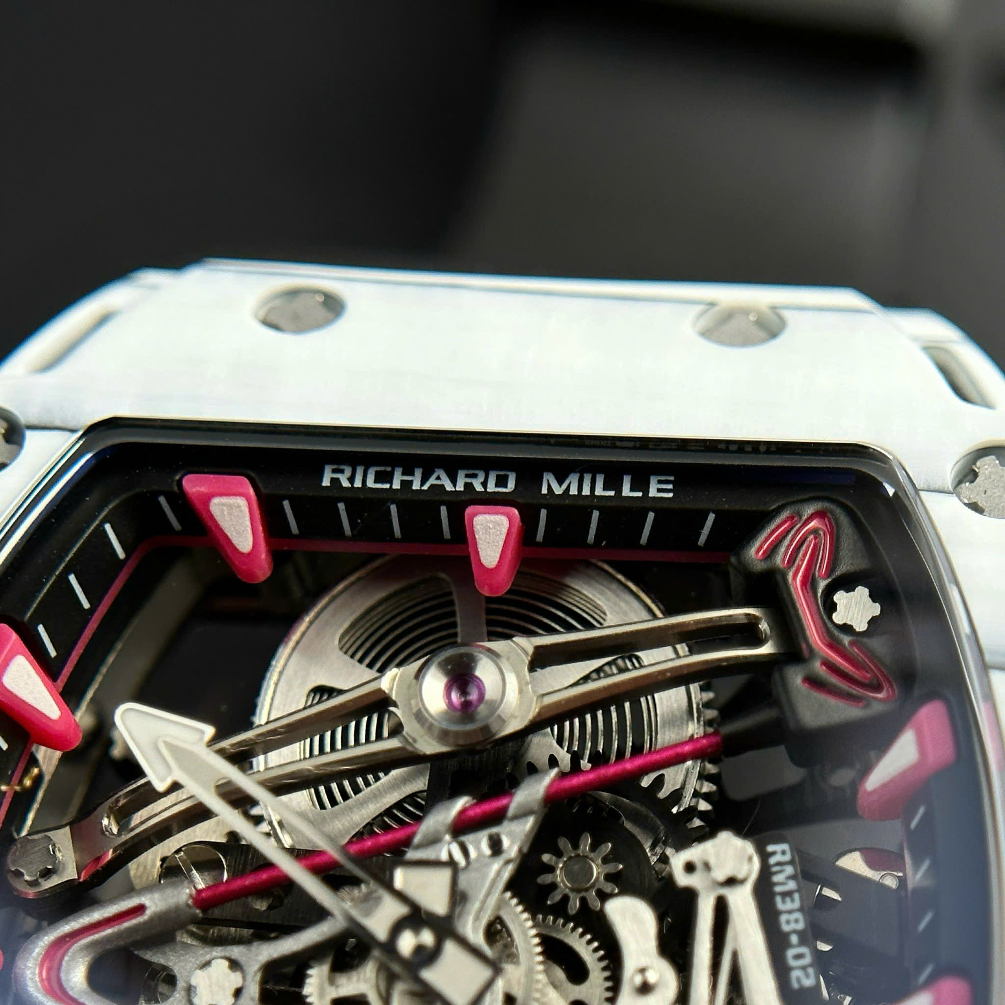 Richard Mille RM38-02 Bubba Watson Knock Off Watch White Dial Carbon Case Tourbillon 43 (12)