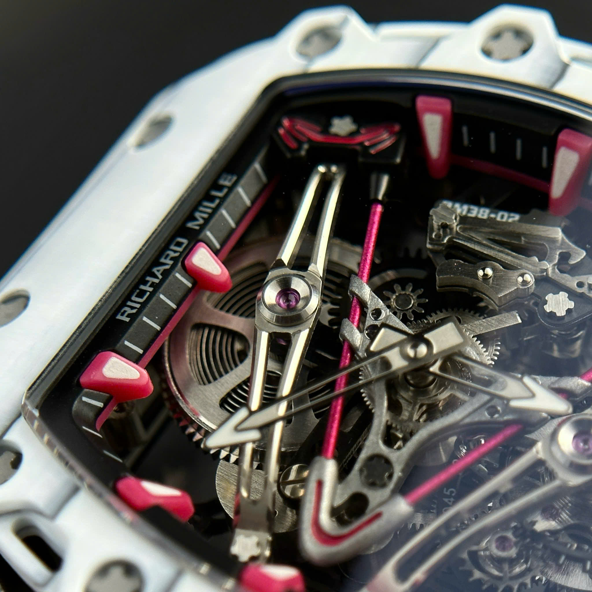 Richard Mille RM38-02 Bubba Watson Knock Off Watch White Dial Carbon Case Tourbillon 43 (13)