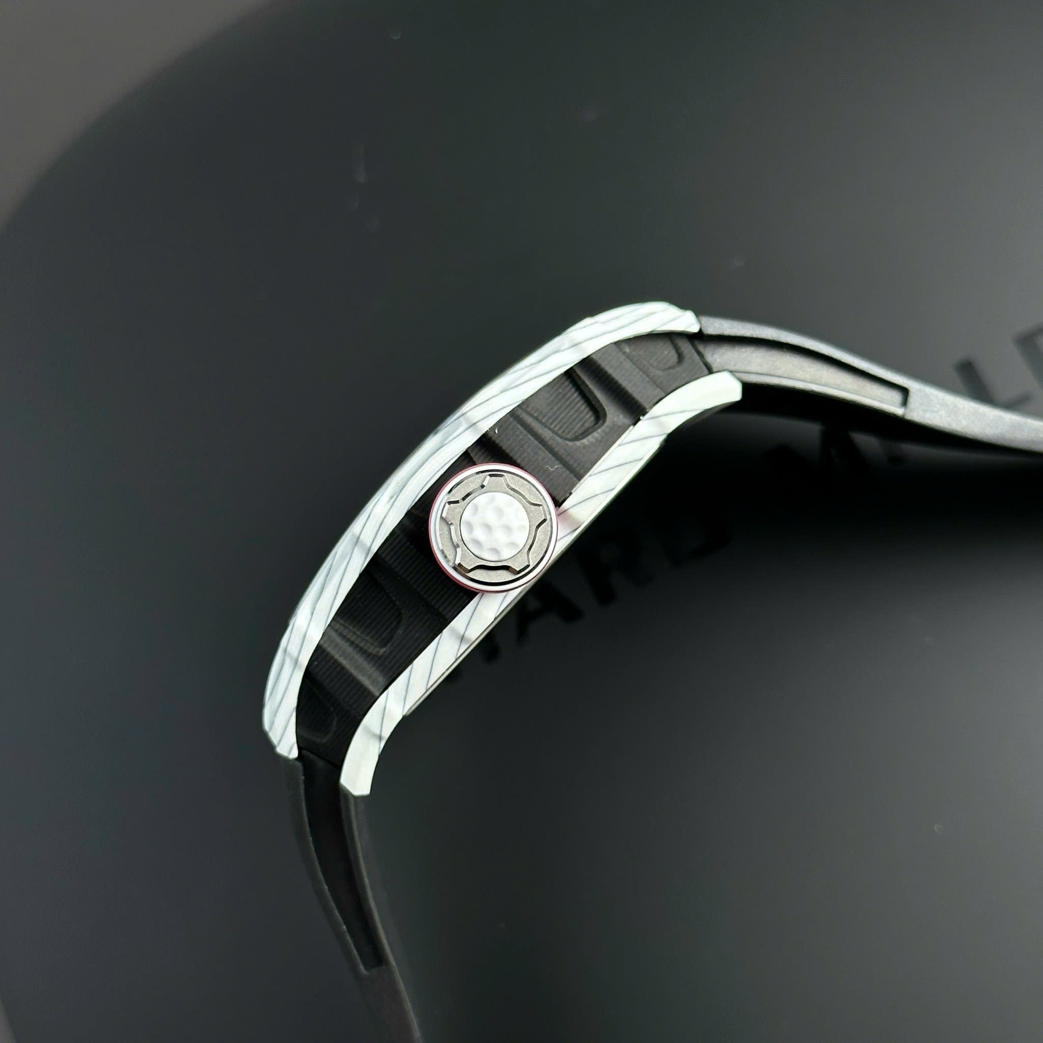 Richard Mille RM38-02 Bubba Watson Knock Off Watch White Dial Carbon Case Tourbillon 43 (6)