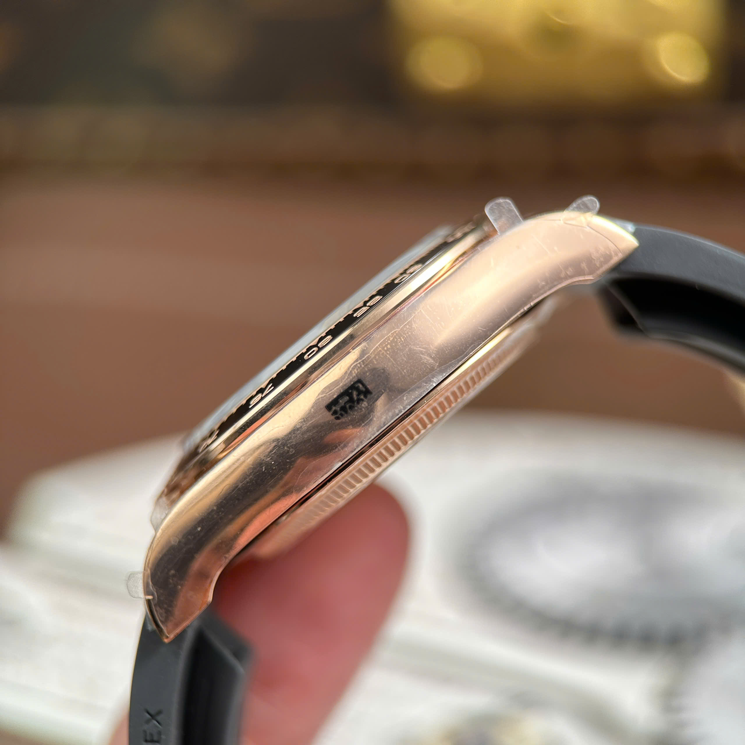 Rolex Cosmograph Daytona 126515 Imitation Watch Rose Gold Plate Meteorite Dial Gain Weight QF Factory 40mm (7)