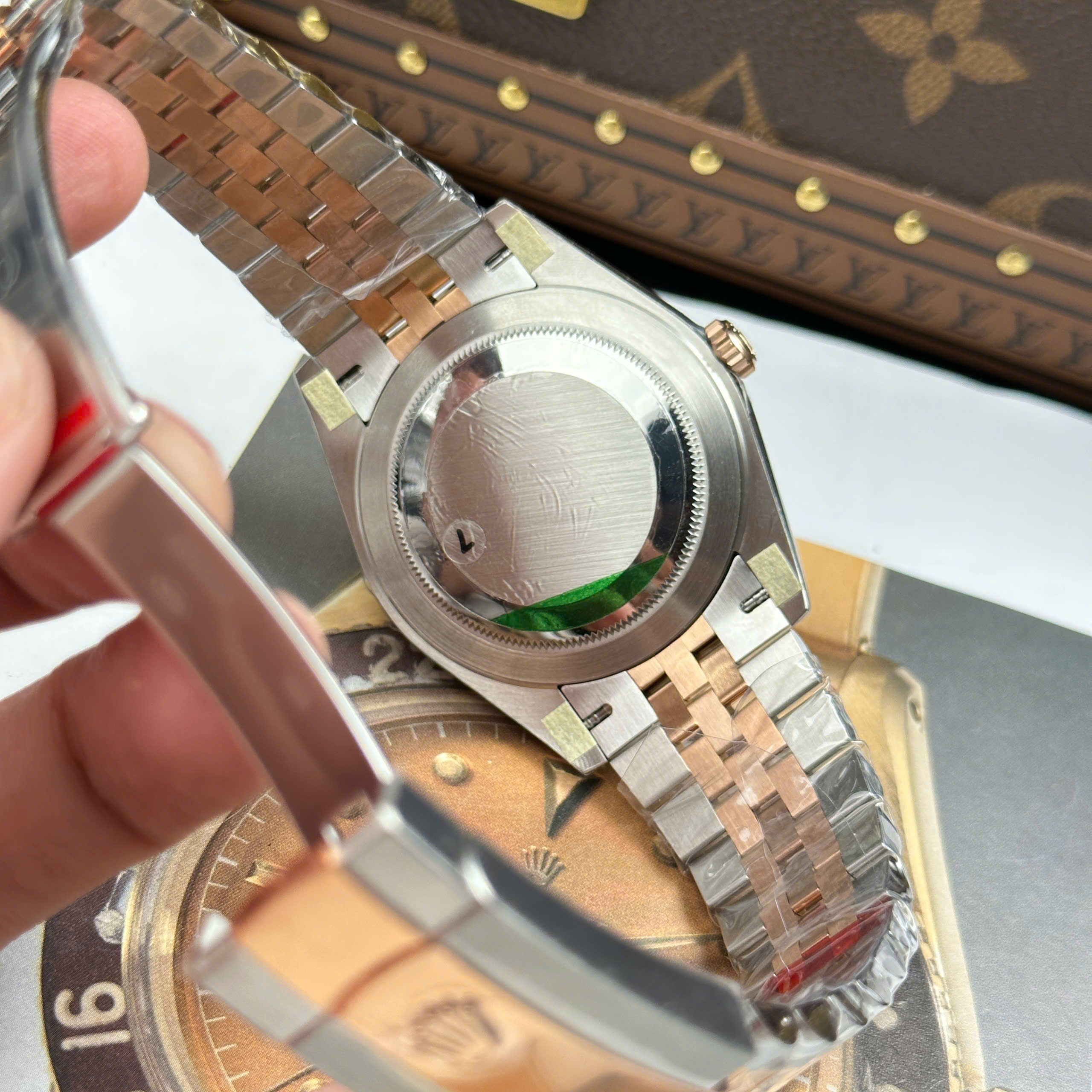 Rolex DateJust 126331 Luxury Imitation Watch Two Tone Rose Gold Plate Sundust Dial VS Factory 41mm (2)