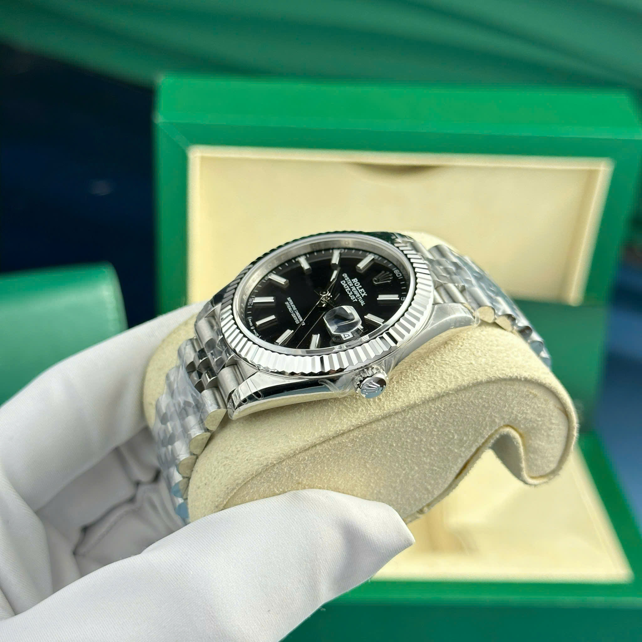 Rolex DateJust 126334 Best Replica Watch Black Dial Index Hours Jubilee Strap VS Factory 41mm (6)