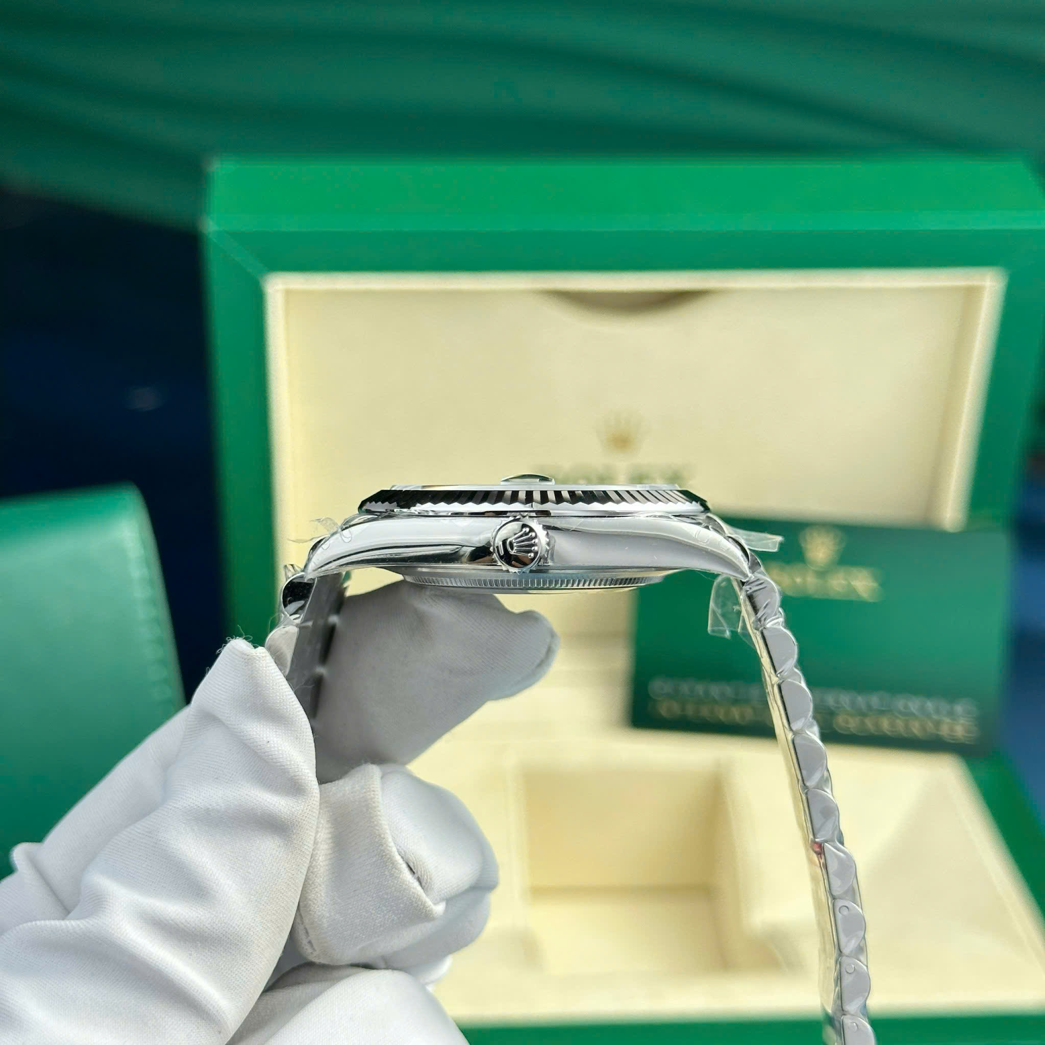 Rolex DateJust 126334 Imitation Watches Green Dial Index Hours Jubilee Strap VS Factory 41mm (5)