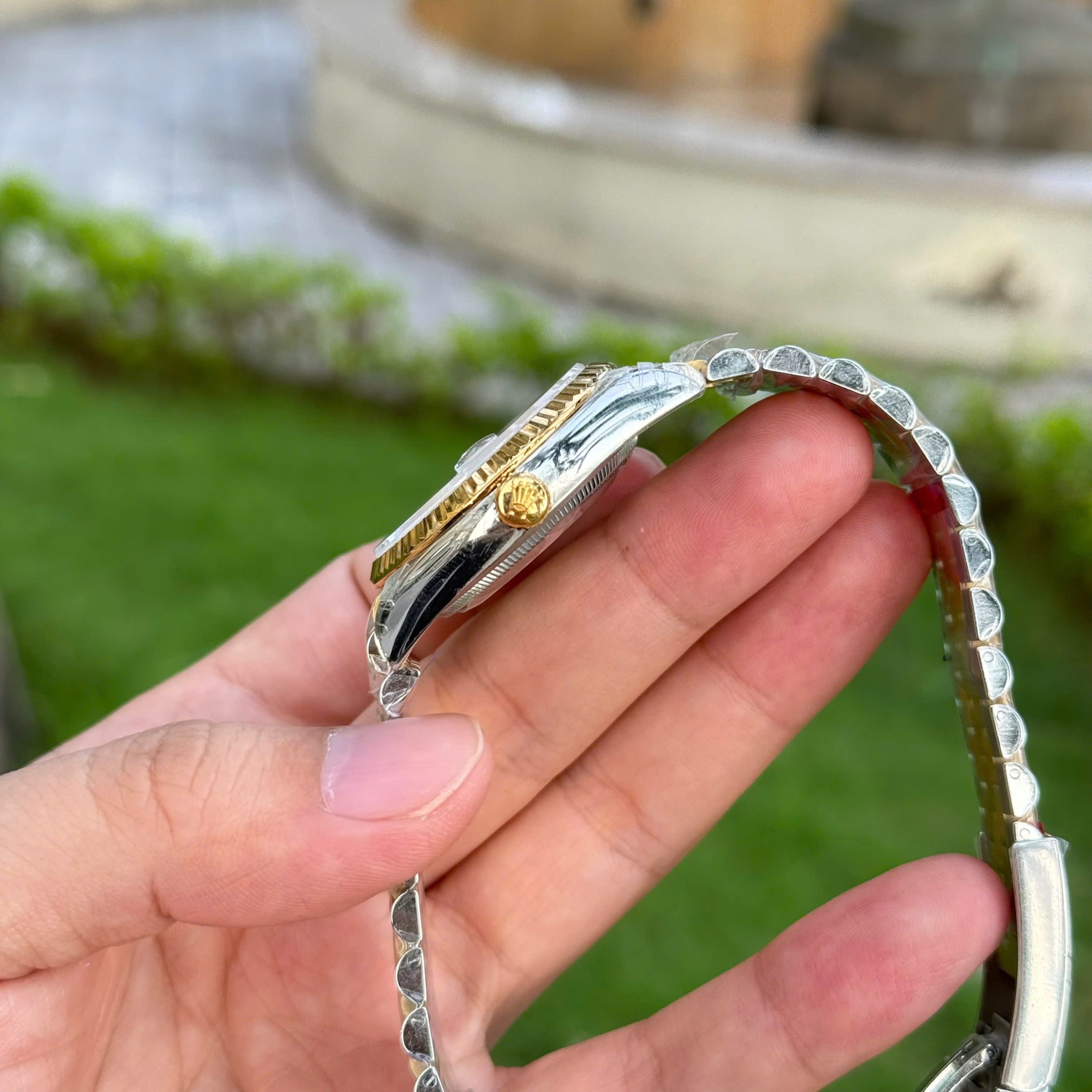 Rolex DateJust Good Imitation Watch Two Tone Gold Plate Mother Of Pearl Dial VS Factory 36mm (4)