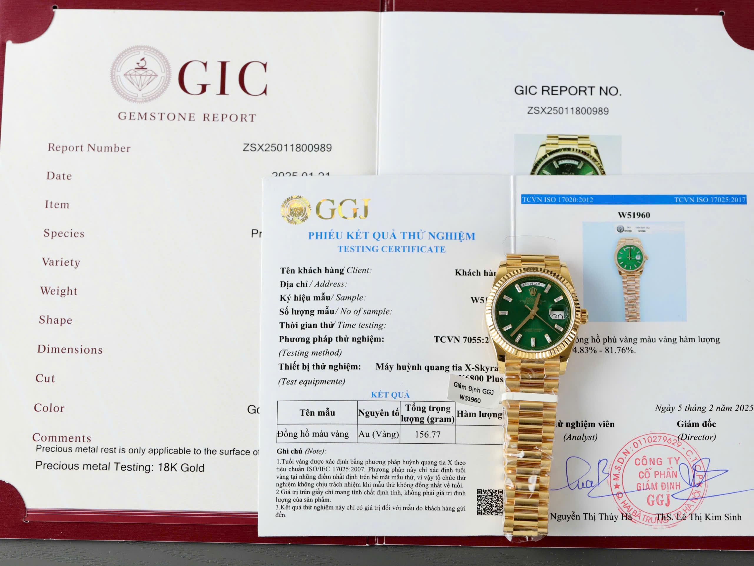 Rolex Day-Date Best Replica Watch Green Dial 18K Gold Wrapped Baguette Hours QF Factory 36mm (9)