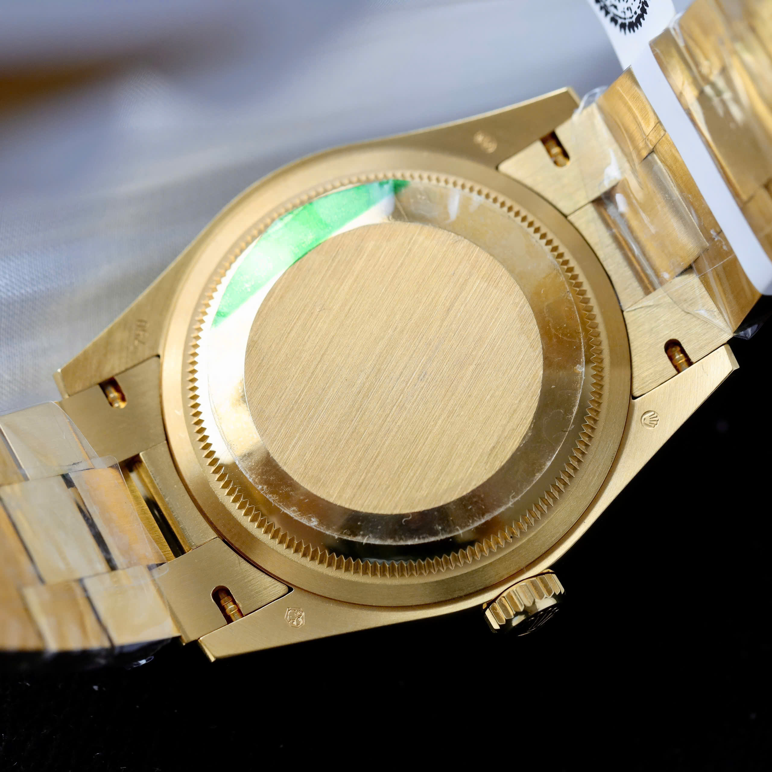 Rolex Day-Date Imitaiton Watch 18K Gold Wrapped Diamond Moissanite Dial & Bezel 36mm (2)