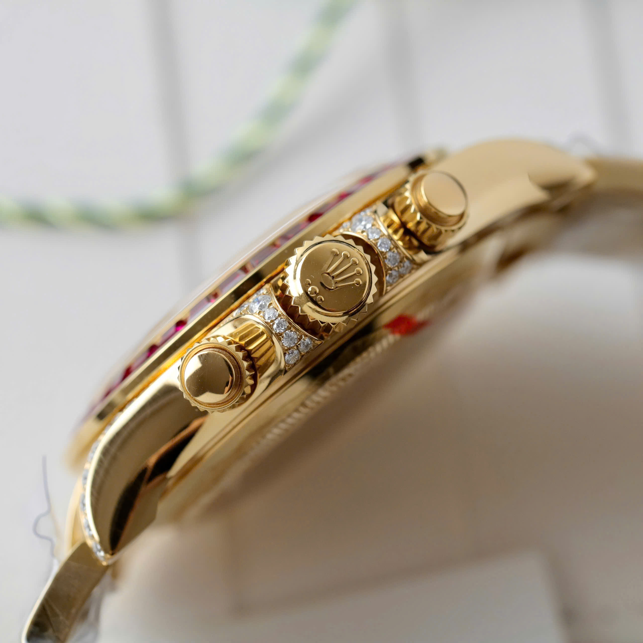 Rolex Daytona 126598TRU Best Quality Replica Watch 18K Gold Wrapped + Ruby + Diamond Moissanite 40mm (3)