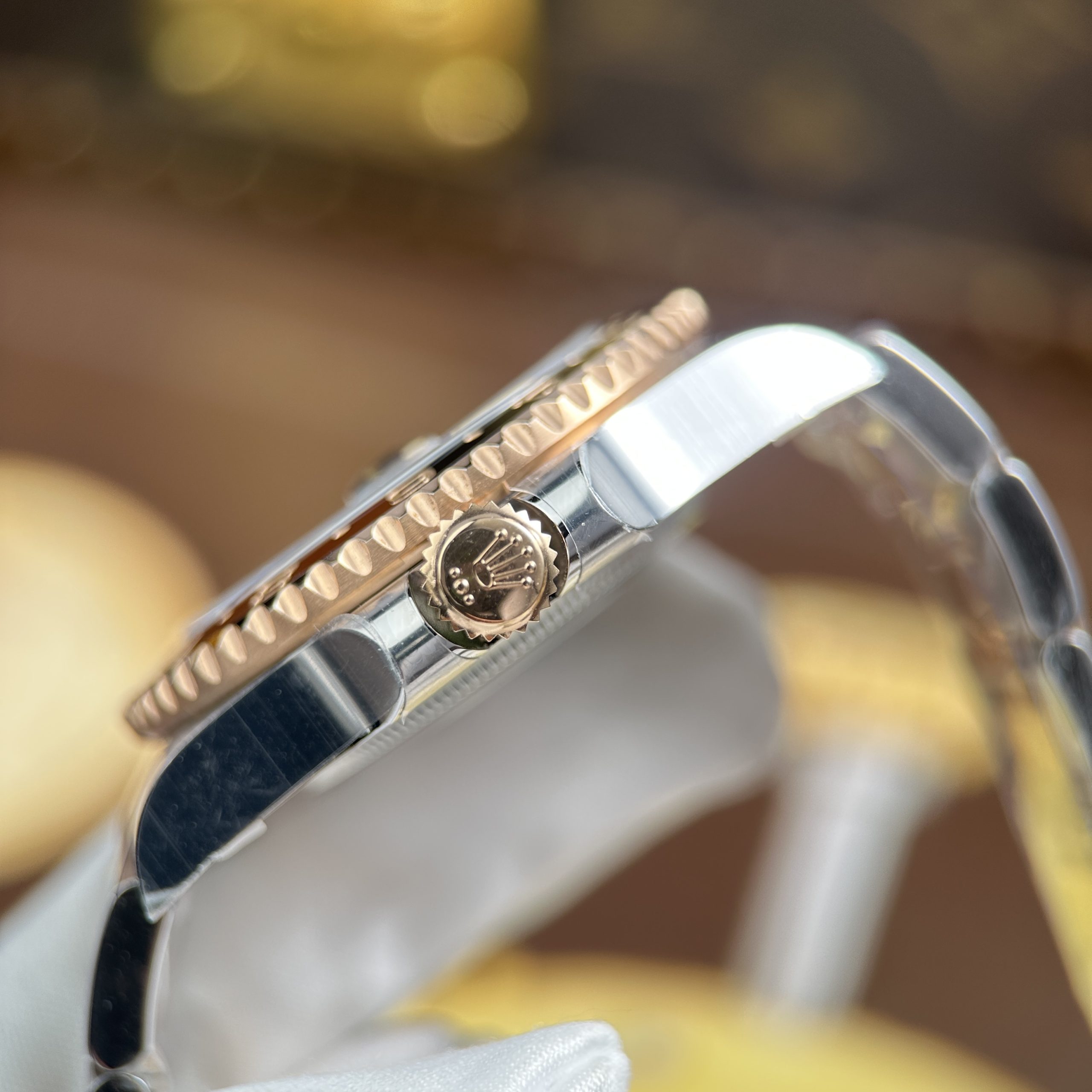 Rolex GMT-Master II 126711CHNR-0002 Root Beer Replica Watch Two Tone Rose Gold Plate Black Dial Bezel Ceramic Clean Factory 40mm (6)