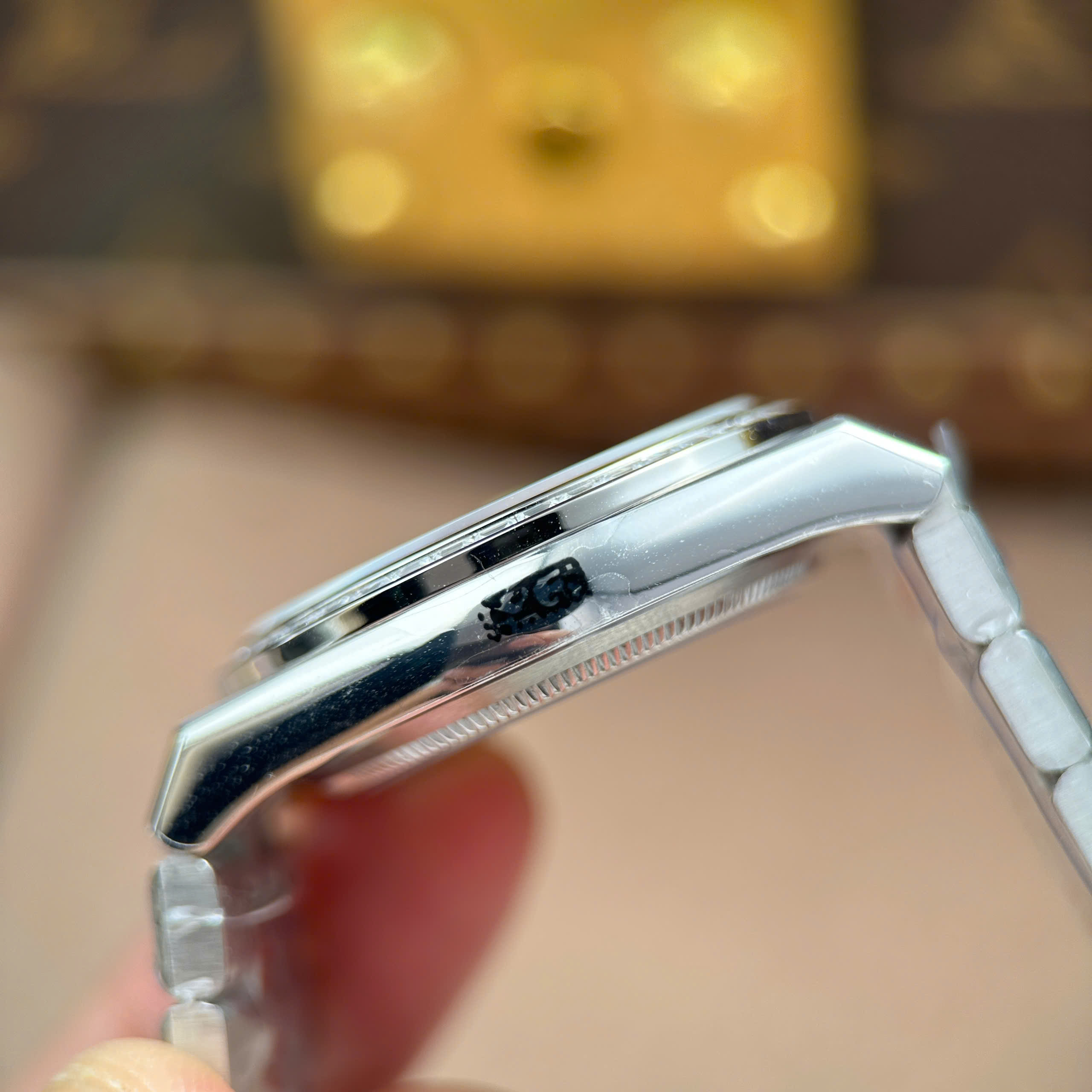 Rolex Land-Dweller Best Quality Replica Watch Ice Blue Dial Rhinestone Baguette Bezel Clean Factory 36mm (5)