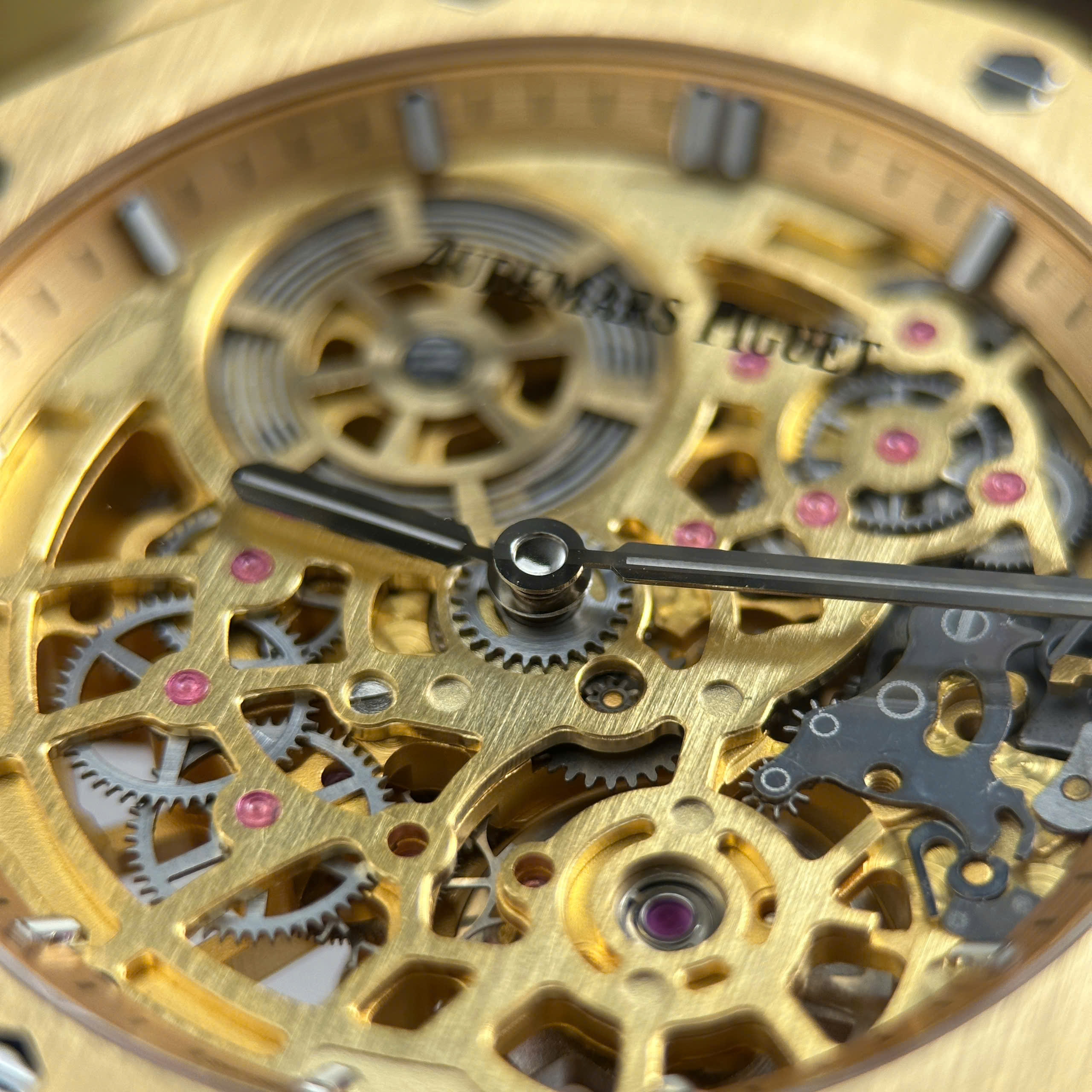 Audemars Piguet Good Imitation Watch Royal Oak Jumbo Extra-thin Openworked 16204 Gold Skeleton Dial ZF Factory 39mm (8)