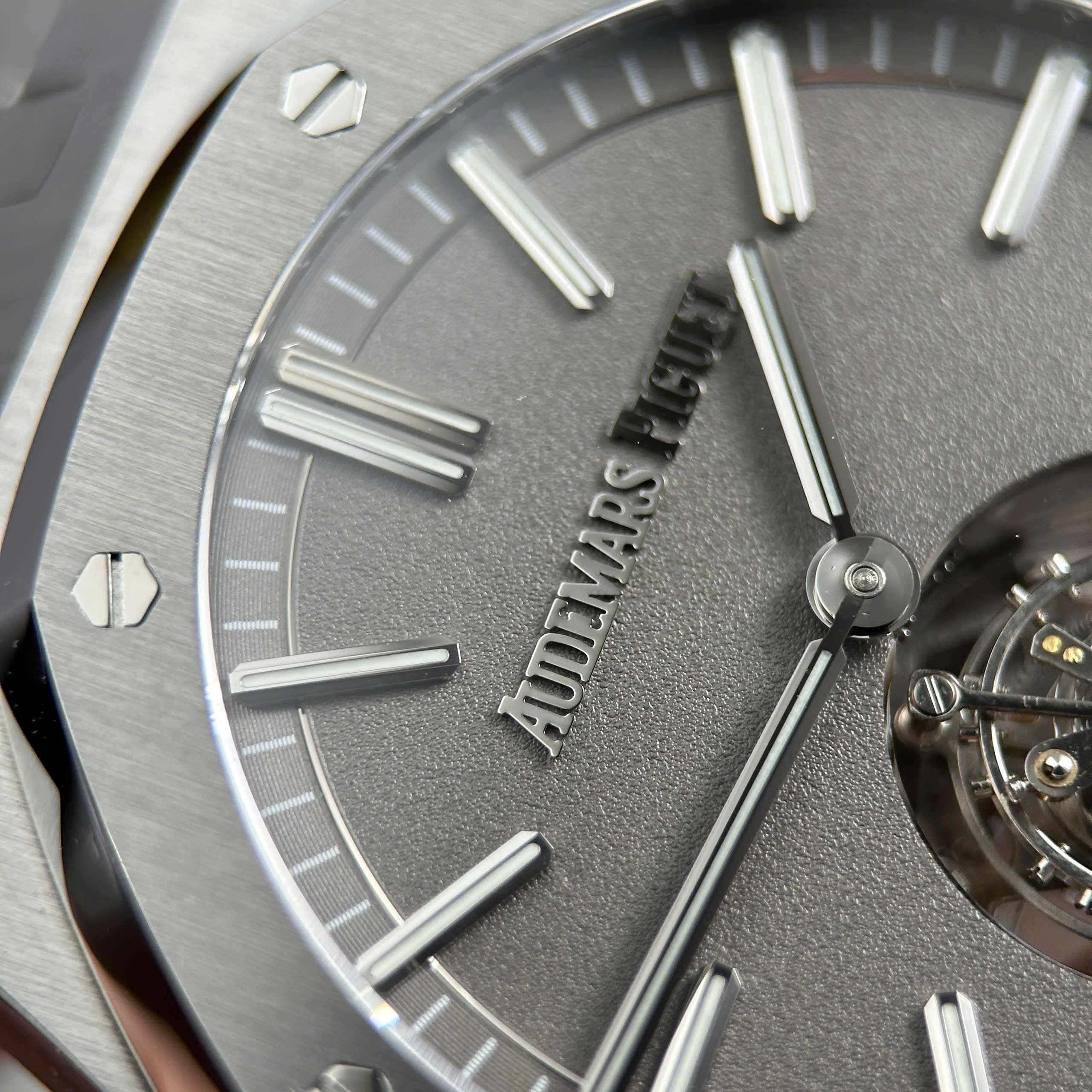 Audemars Piguet Knock Off Watch Royal Oak Flying Tourbillon 26530 Grey Dial BBS Factory 41mm (6)