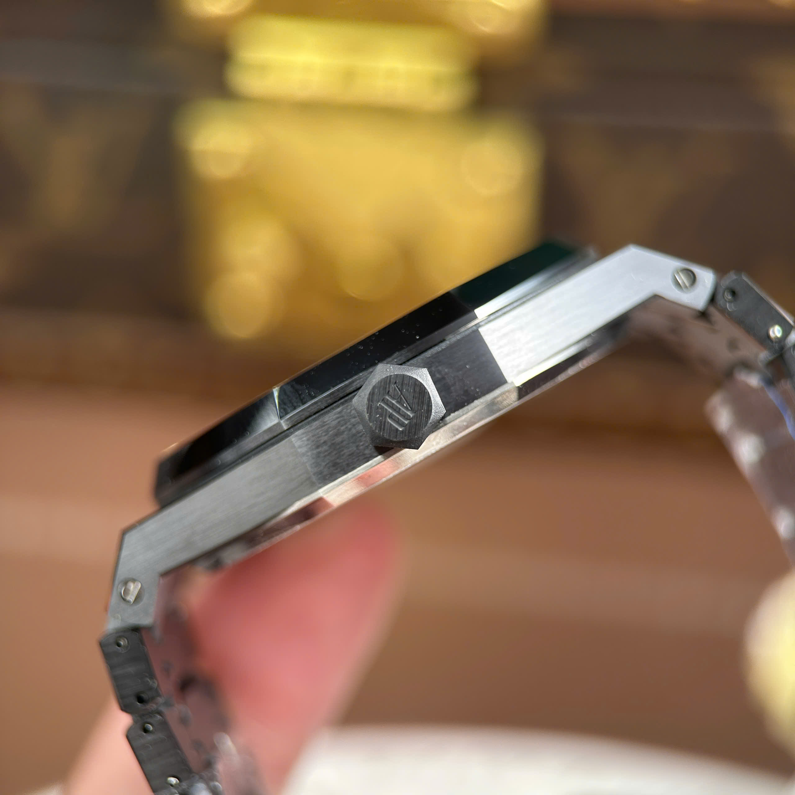 Audemars Piguet Royal Oak Openworked 15407 Best Replica Watch Black Ceramic Case Skeleton Dial THB Factory 41mm (5)