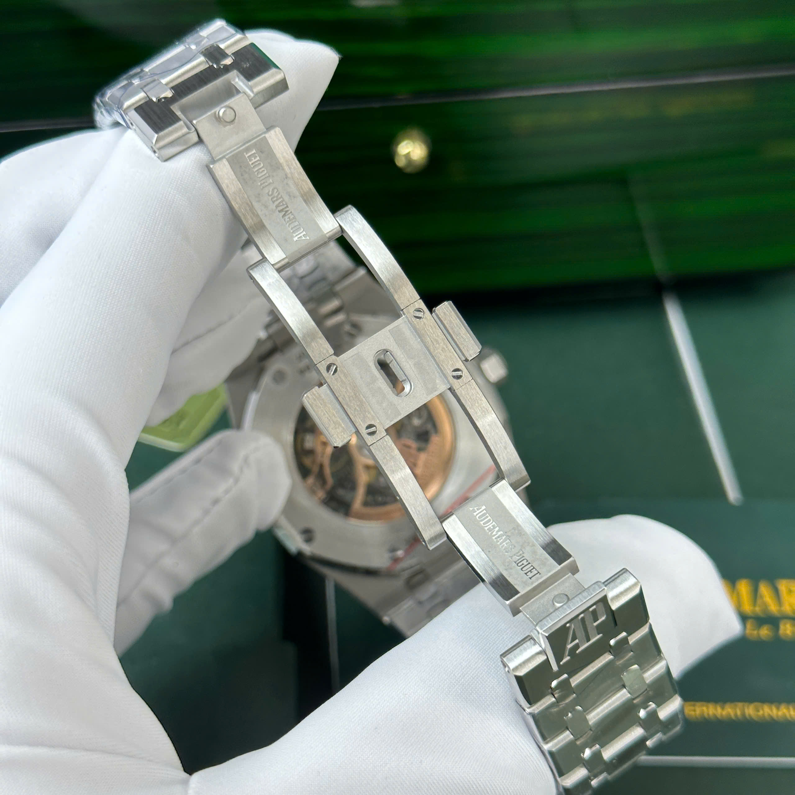 Audemars Piguet Royal Oak Openworked 15407 Imitation Watch Stainless Steel Black Skeleton Dial THB Factory 41mm (3)