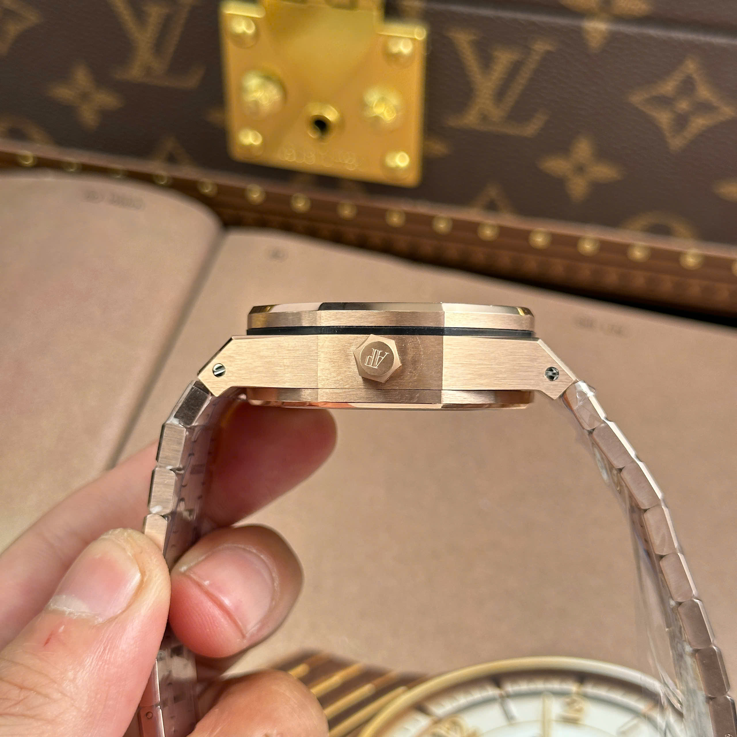 Audemars Piguet Royal Oak Tourbillon 26735 Best Quality Replica Watch Rose Gold Plate Skeleton Dial 41mm (5)