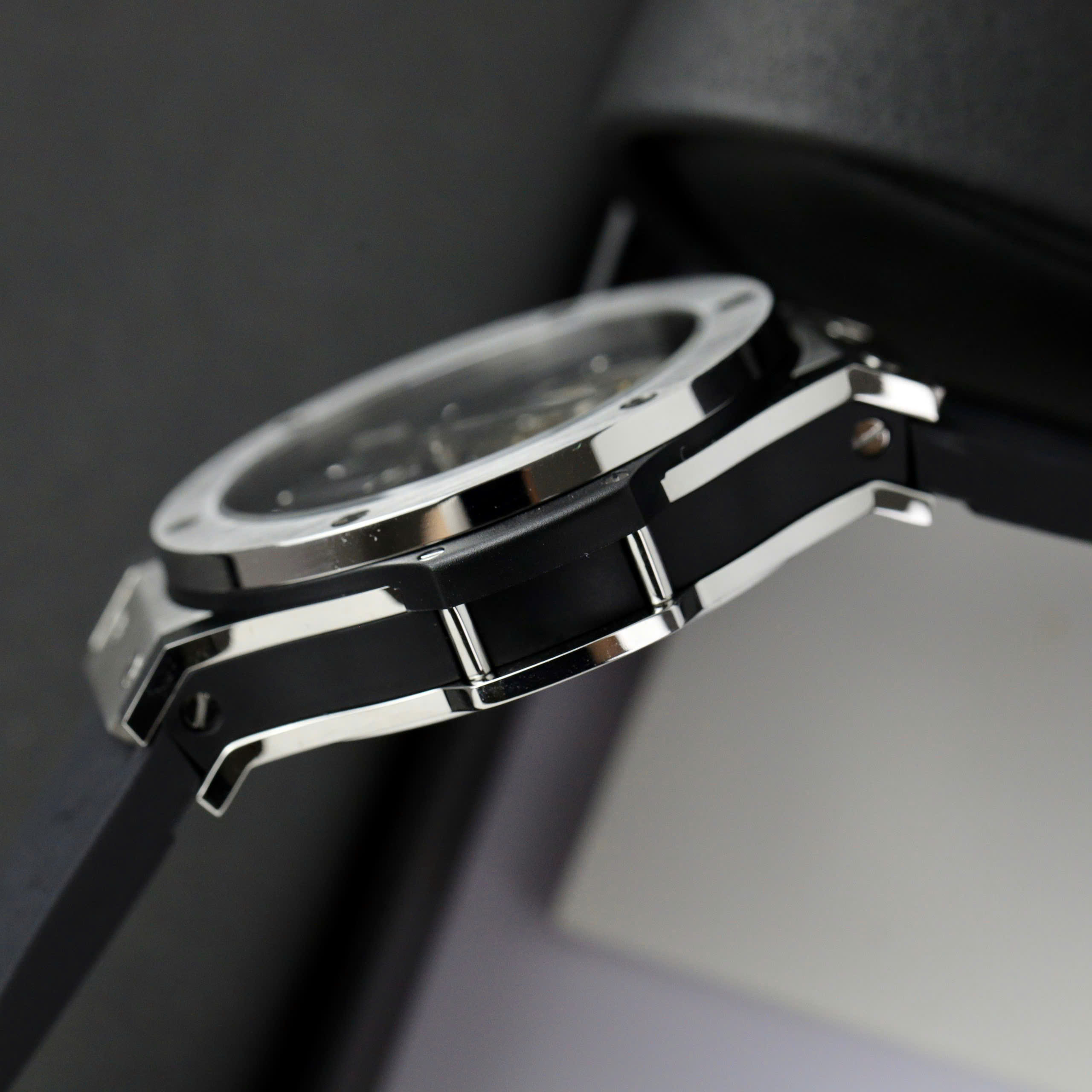 Hublot Big Bang Tourbillon Luxury Imitaiton Watch Skeleton Dial Titanium Case Rubber Strap 44mm (4)