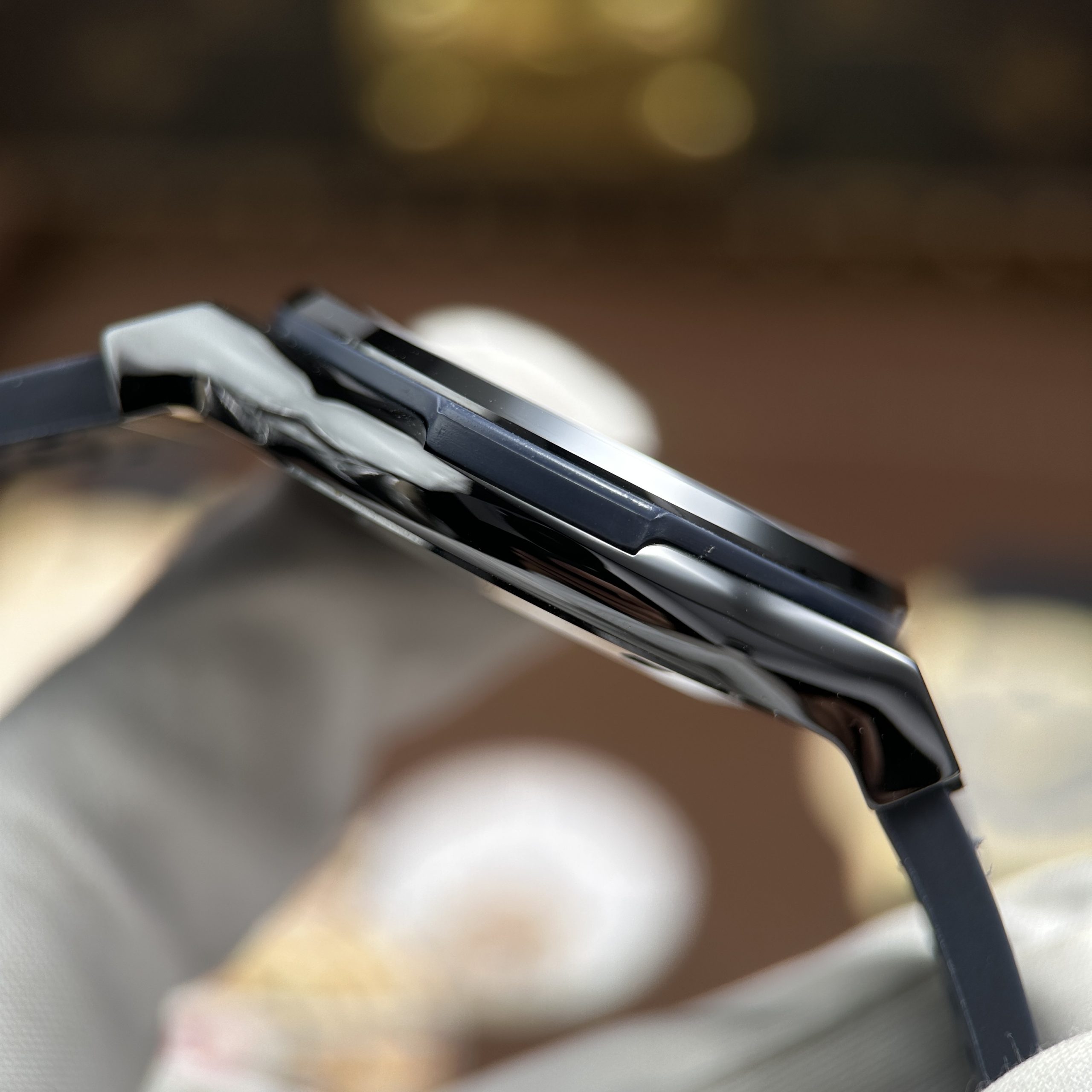 Hublot Classic Fusion Luxury Imitation Watch Boutique Pisa 1940 Ceramic Case Blue Dial Leather Cover Rubber Strap JJZ Factory 42mm (3)