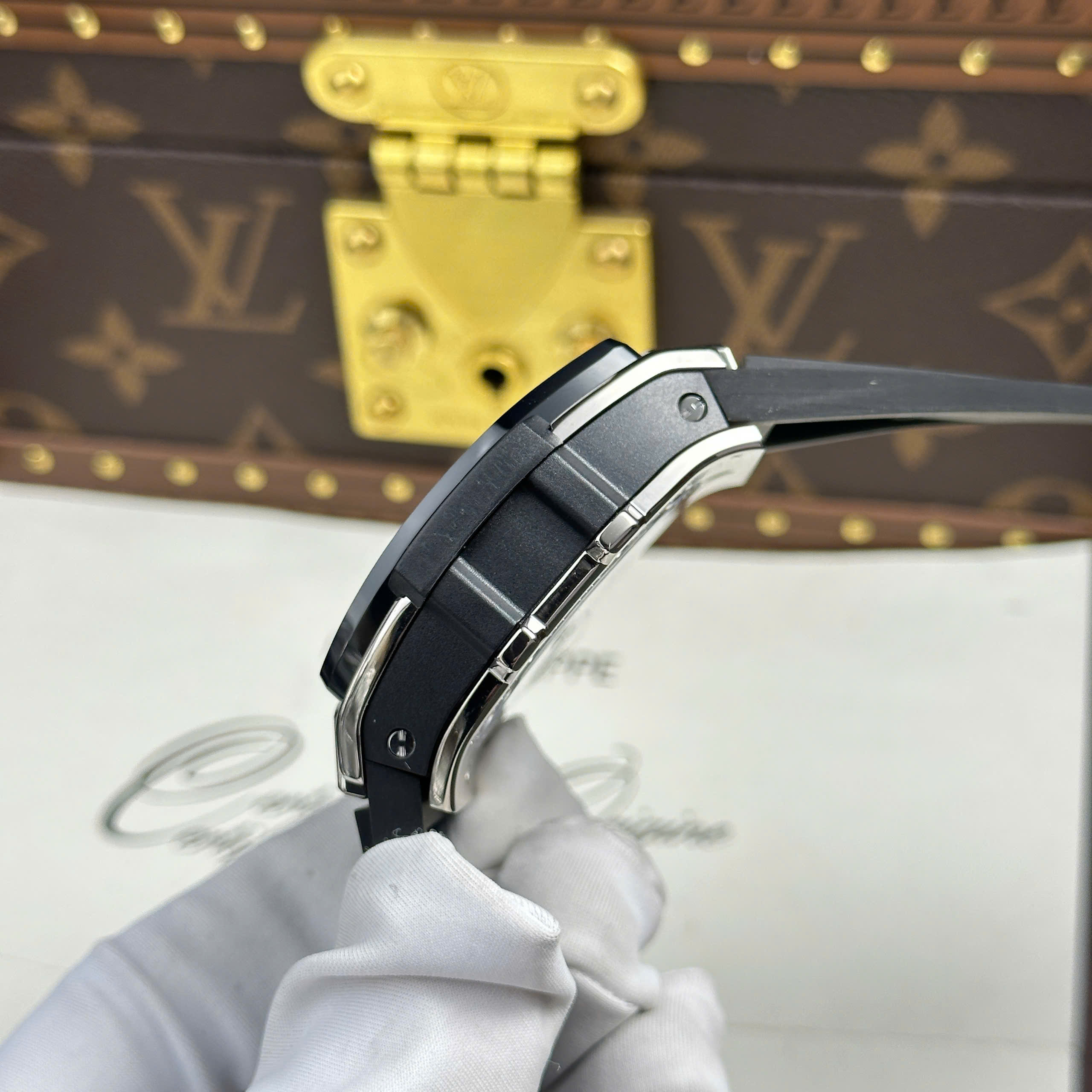 Hublot Spirit Of Big Bang Knock Off Watch Titanium Case Black Dial Rubber Strap One Click BBR Factory 42mm (4)