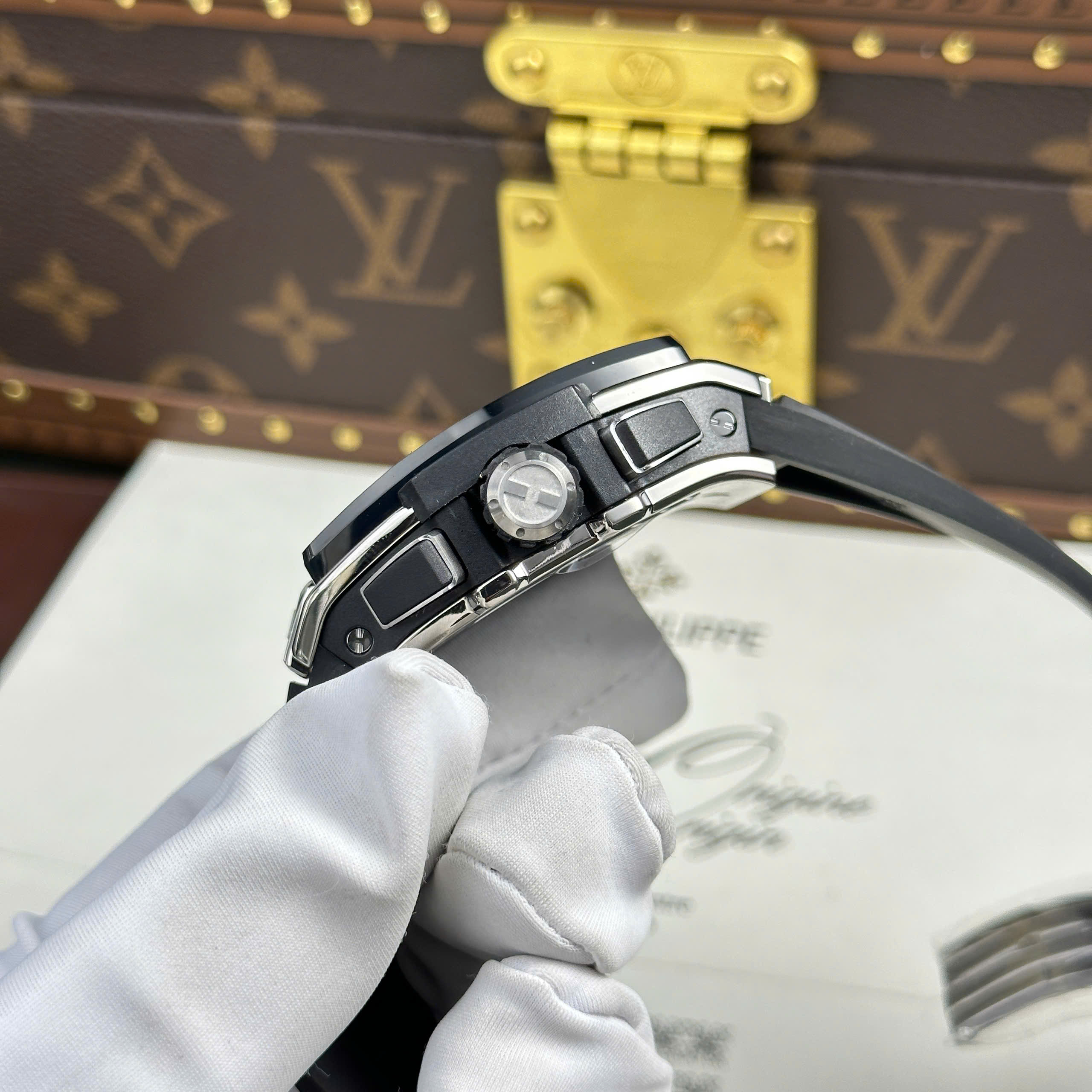 Hublot Spirit Of Big Bang Knock Off Watch Titanium Case Black Dial Rubber Strap One Click BBR Factory 42mm (5)