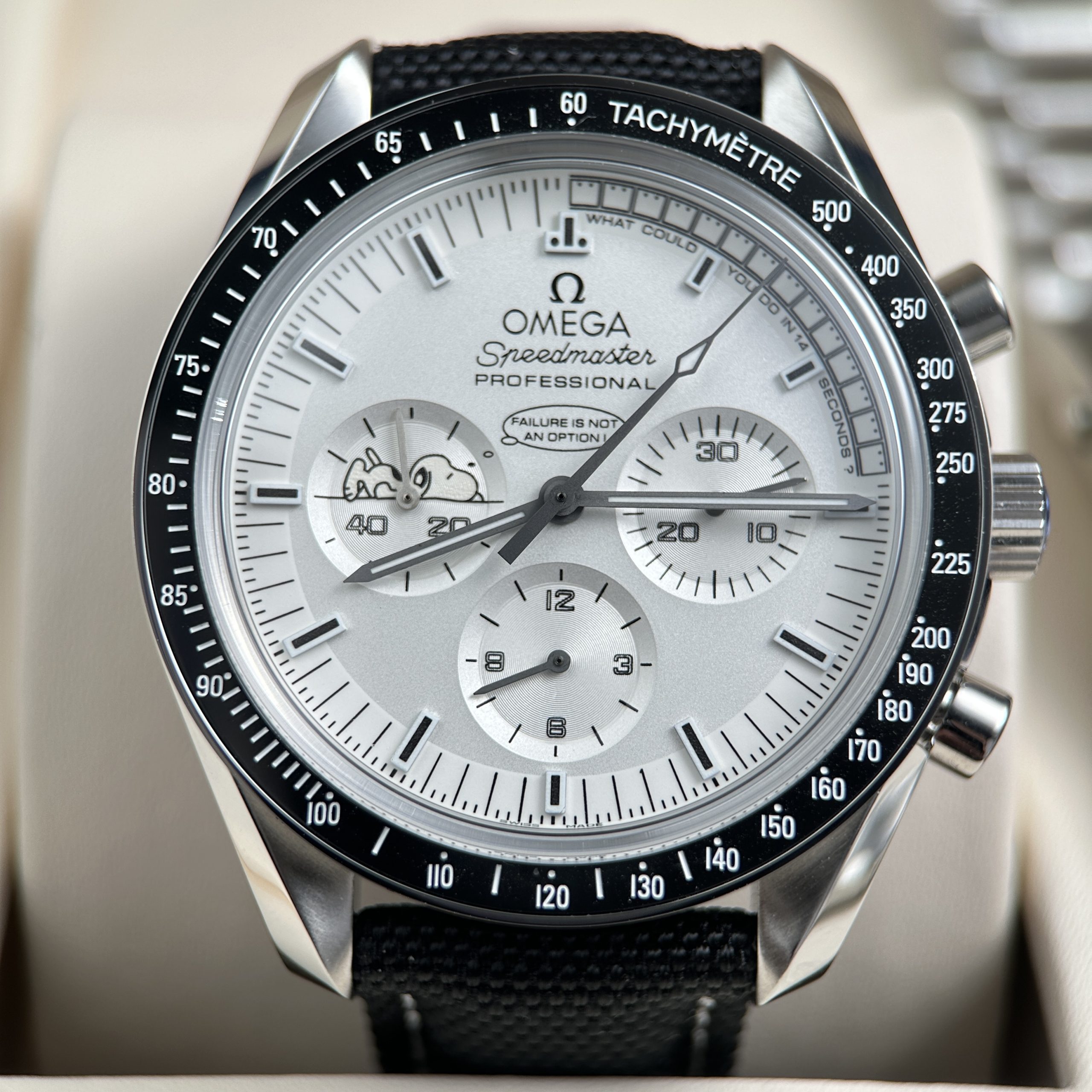 Omega Speedmaster Apollo 13 Snoopy Good Imitation Watch White Dial New Version 2025 42mm (11)