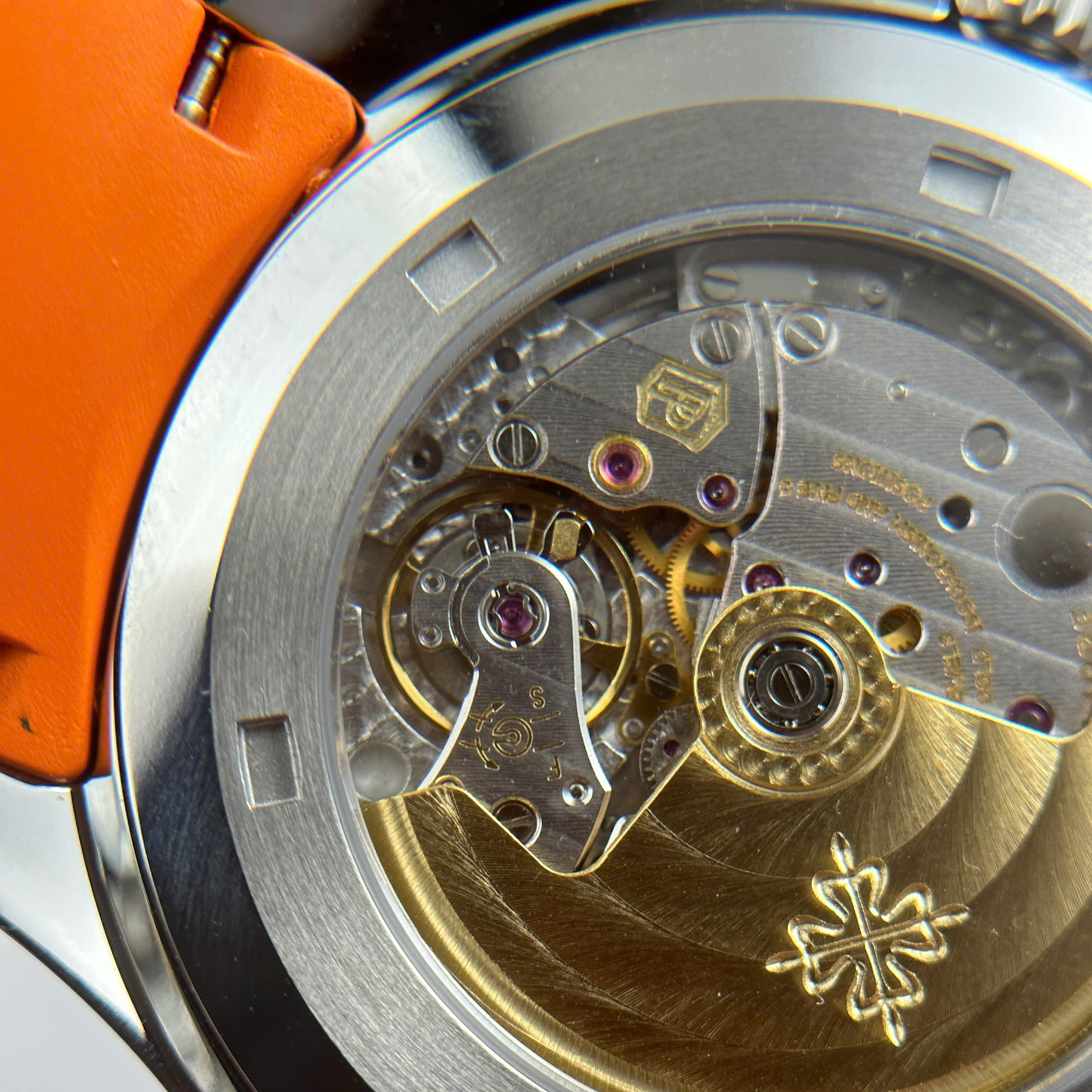 Patek Philippe Aquanaut 5167 Replica Watch Grey Dial Orange Rubber Strap BBF Factory 40mm (6)