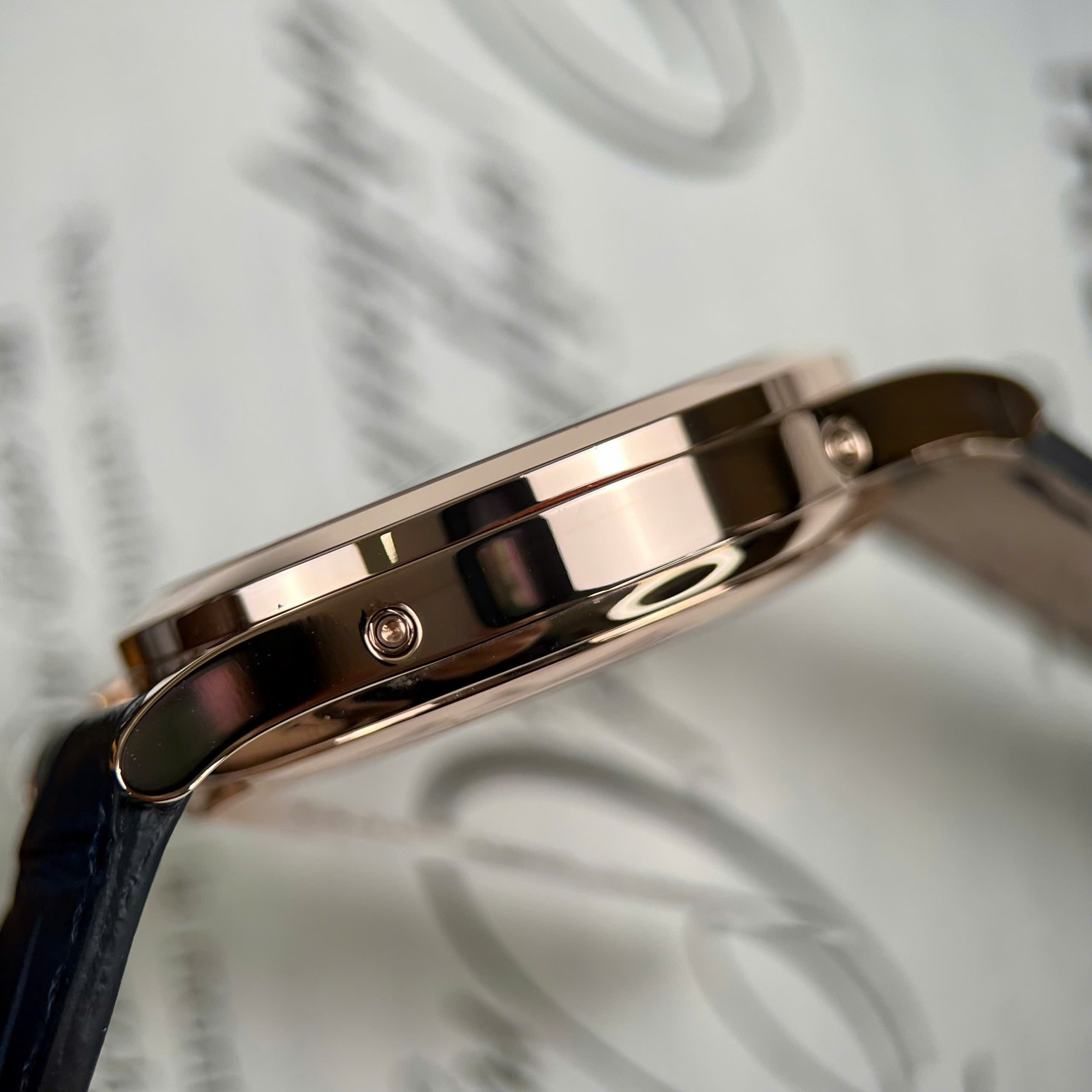 Patek Philippe Complications 5396R-014 Knock Off Watch 18K Gold Wrapped Blue Dial Leather Strap 38 (5)