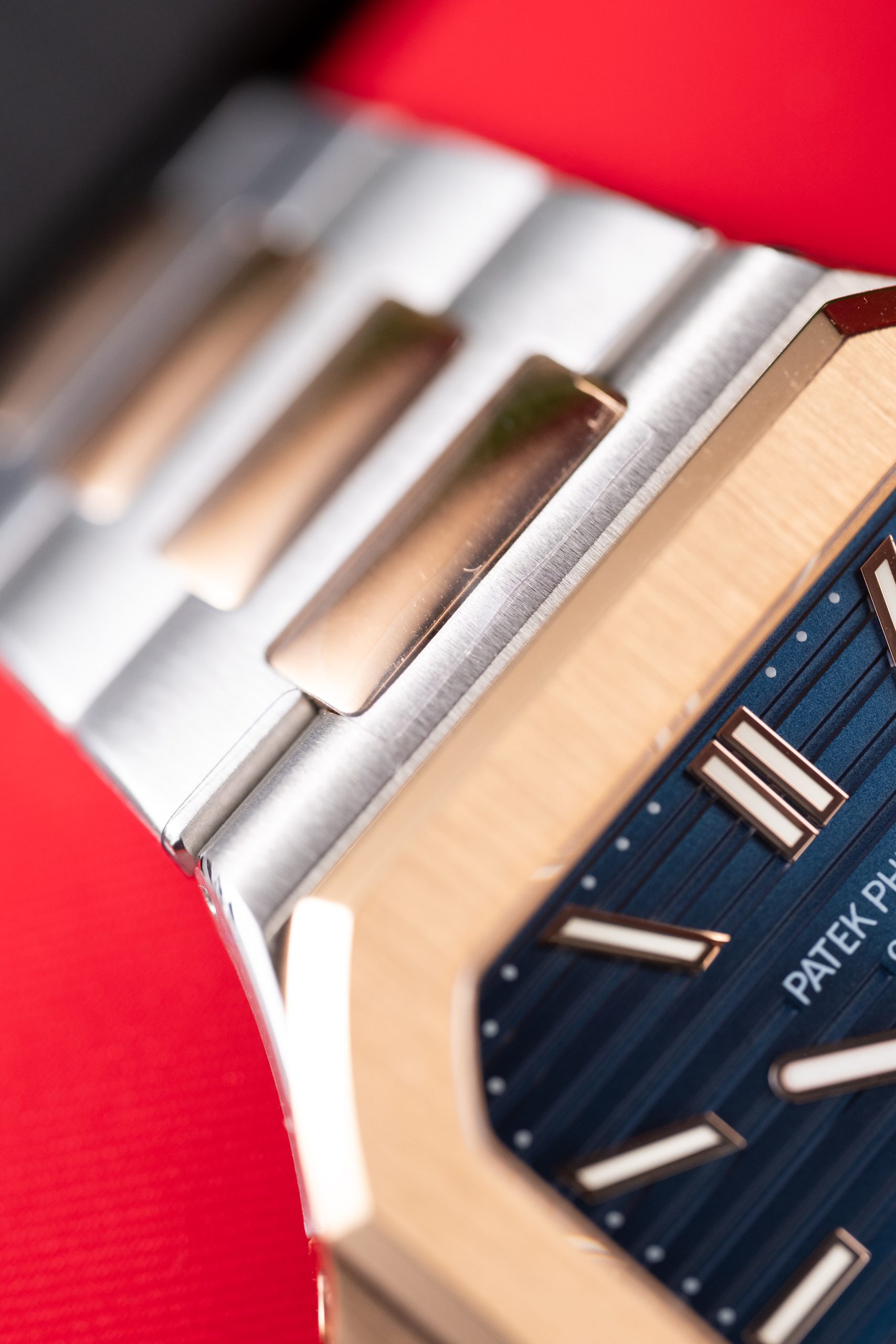 Patek Philippe Cubitus 5821 Imitaiton Watch Rose Gold Plate Blue Dial Custom Factory 45mm (11)