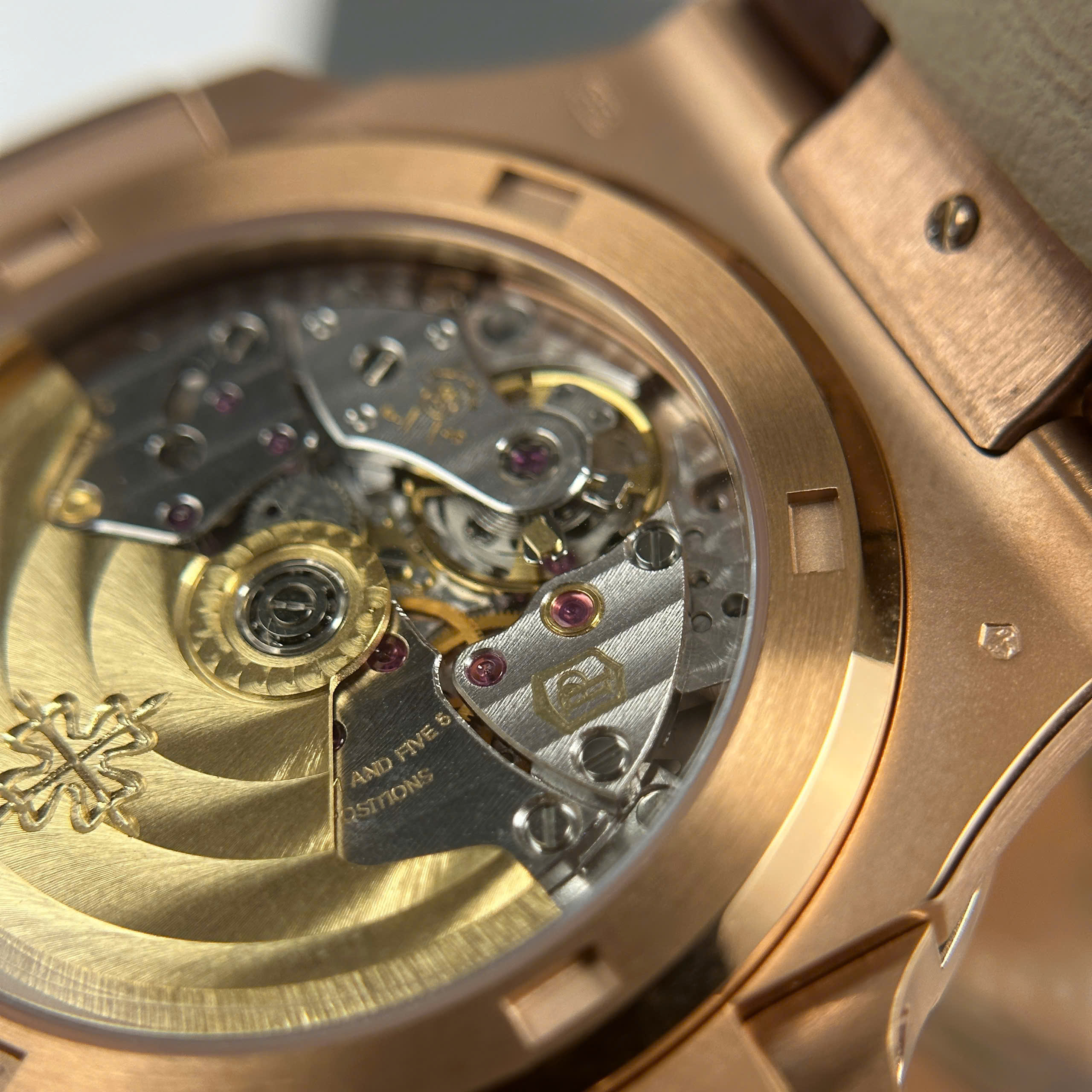 Patek Philippe Nautilus 5711 Imitation Luxury Watches Rose Gold Plate Grey Dial Brown Leather Strap BBF Factory 40mm (6)