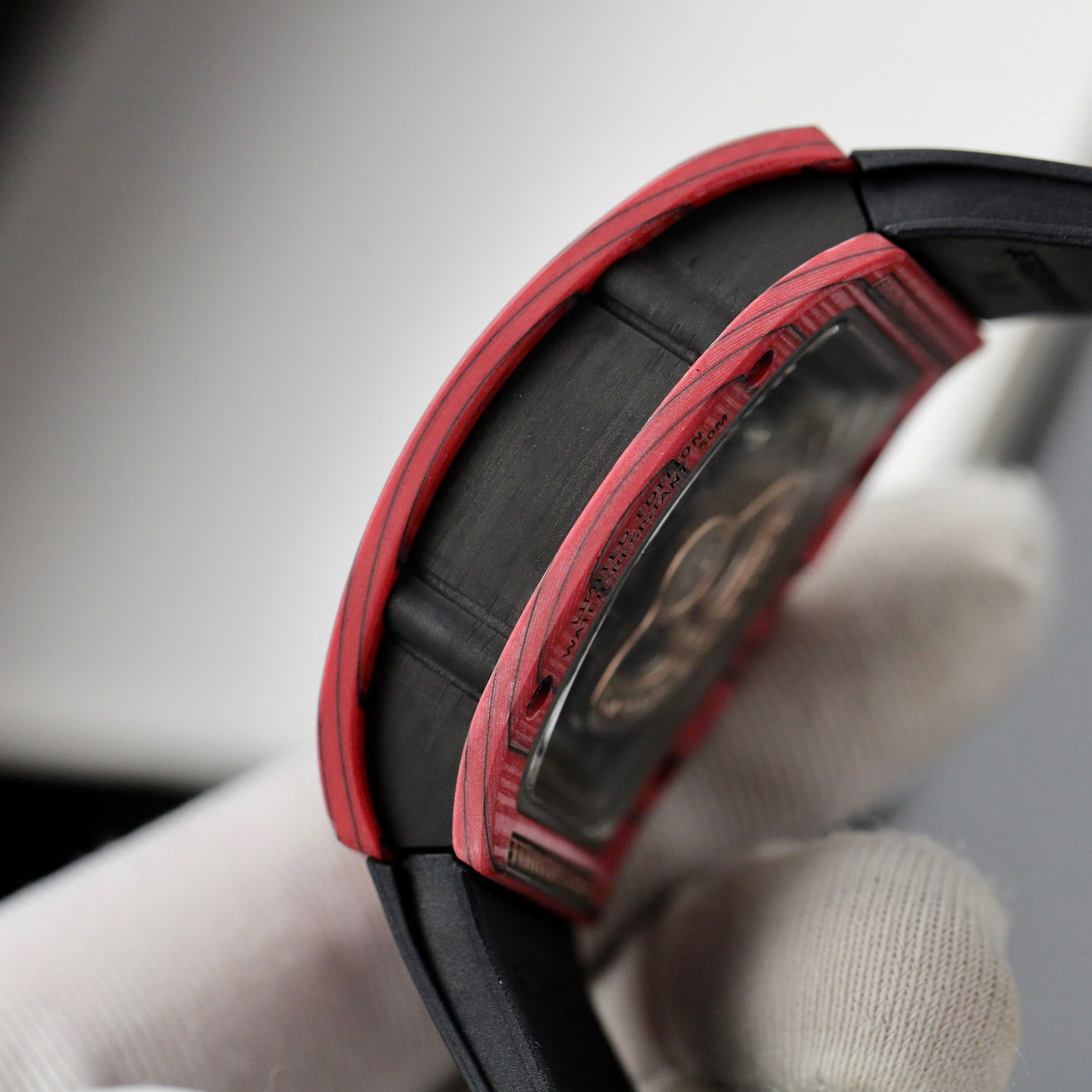 Richard Mille RM07-01 Best Quality Replica Watch Red Carbon Case Black Dial Automatic 32 x 46mm (4)