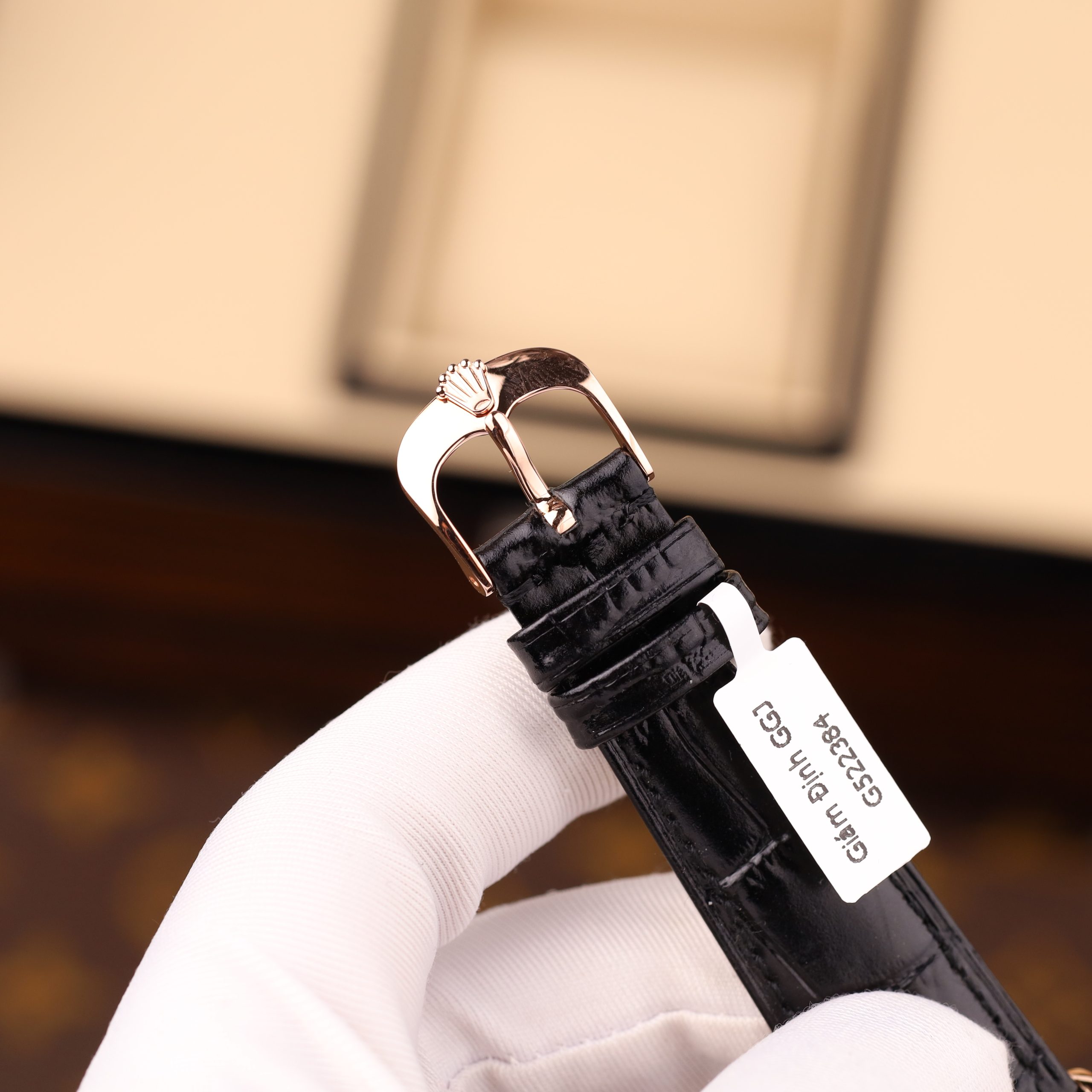 Rolex Cellini Dual Time 39mm Rose Gold 50525 Imitation Watch 18K Gold Wrapped Brown Chocolate Dial Leather Strap KZ Factory 39mm (5)