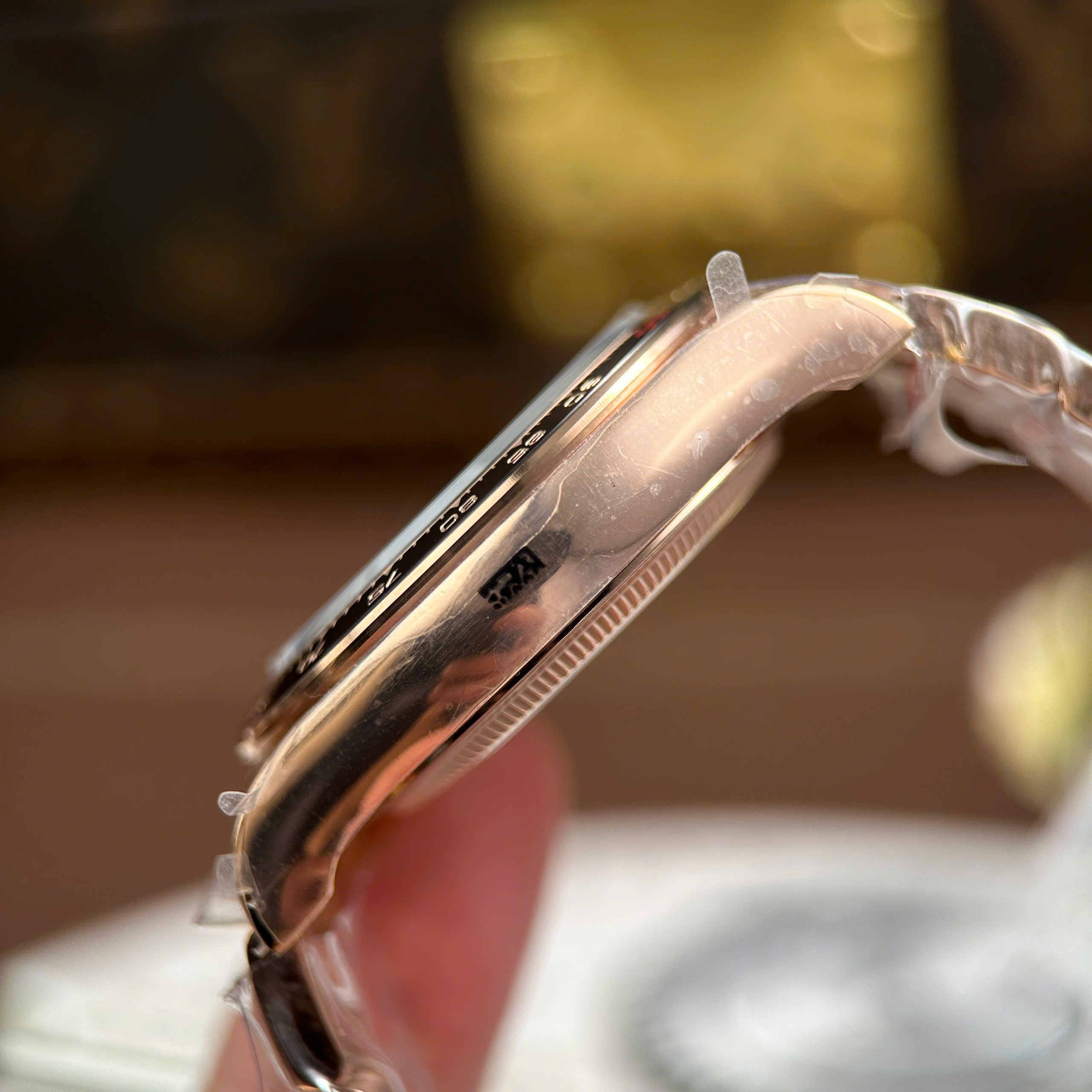 Rolex Cosmograph Daytona “Le Mans” 126525LN Imitaiton Watch Rose Gold Plate Black Dial Gain Weight QF Factory 40mm (7)