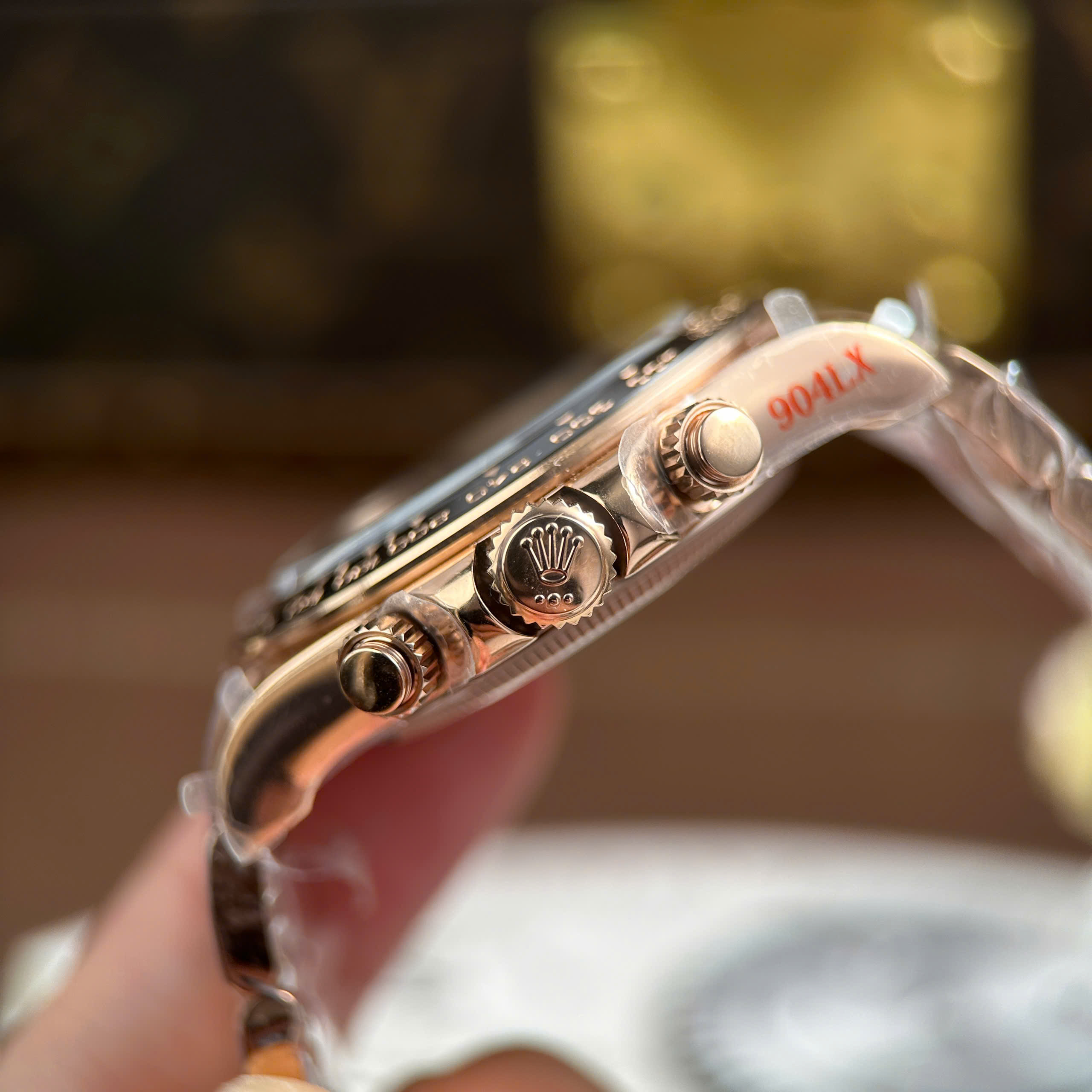 Rolex Cosmograph Daytona “Le Mans” 126525LN Imitaiton Watch Rose Gold Plate Black Dial Gain Weight QF Factory 40mm (8)