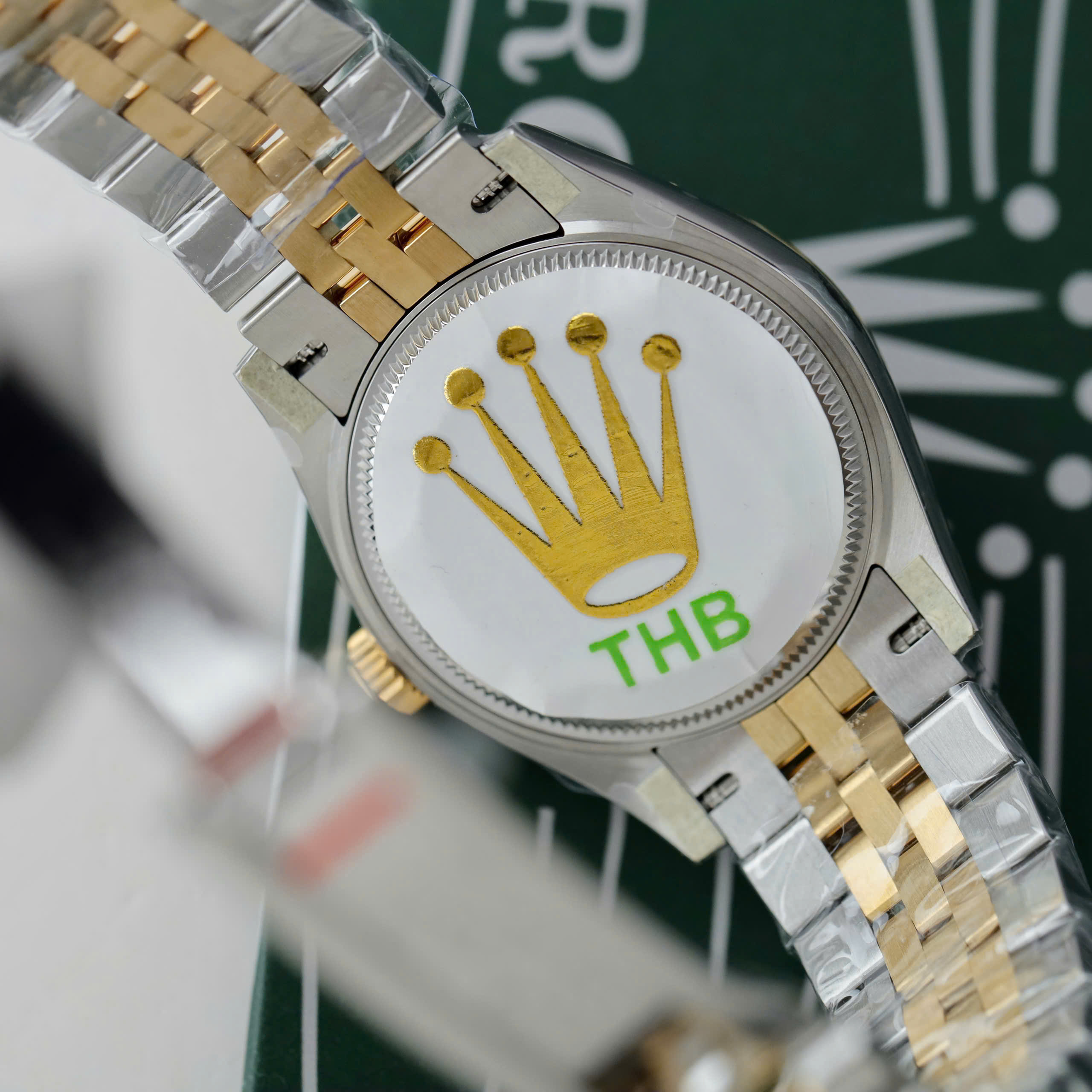 Rolex DateJust Lady Good Imitation Watches Mother Of Pearl Dial Two Tone Rose Gold Plate THB Factory 31mm (2)