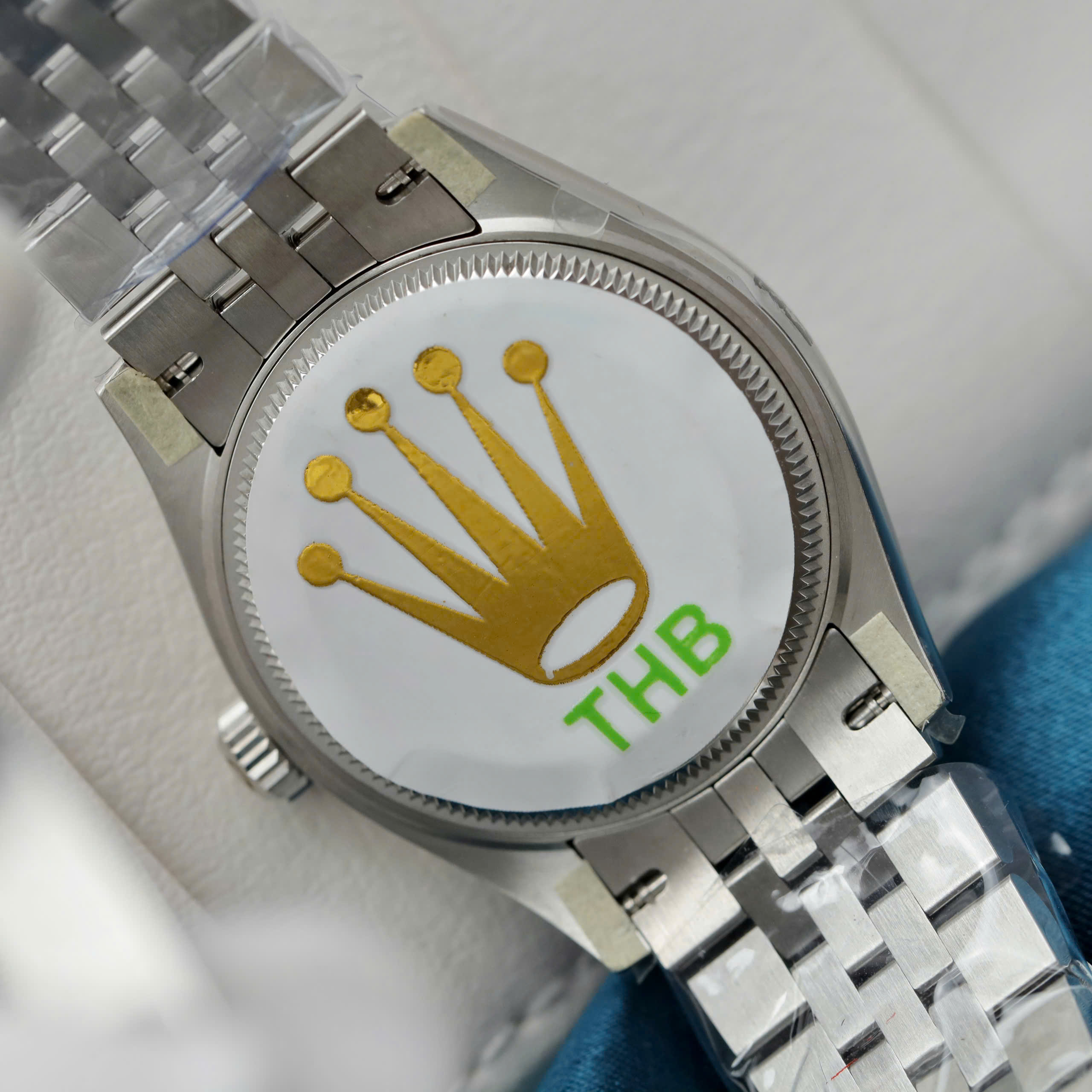 Rolex DateJust Lady High End Replicas Watches Blue Flower Dial Stainless Steel 904L THB Factory 31mm (2)