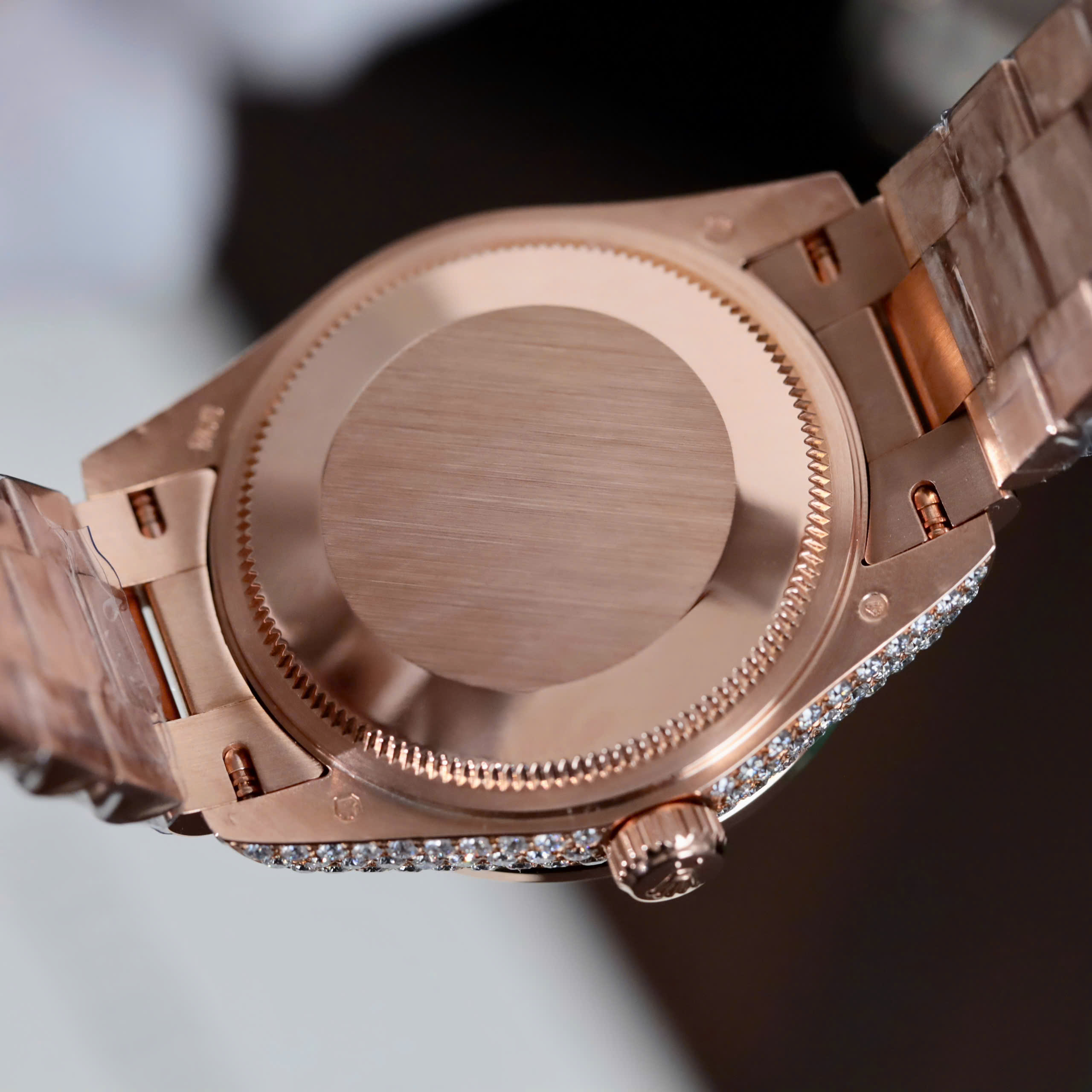 Rolex DateJust Lady Luxury Replica Watches 18K Gold Wrapped + Diamond Moissanite Dial + Moissanite On Midle Band 31mm (3)