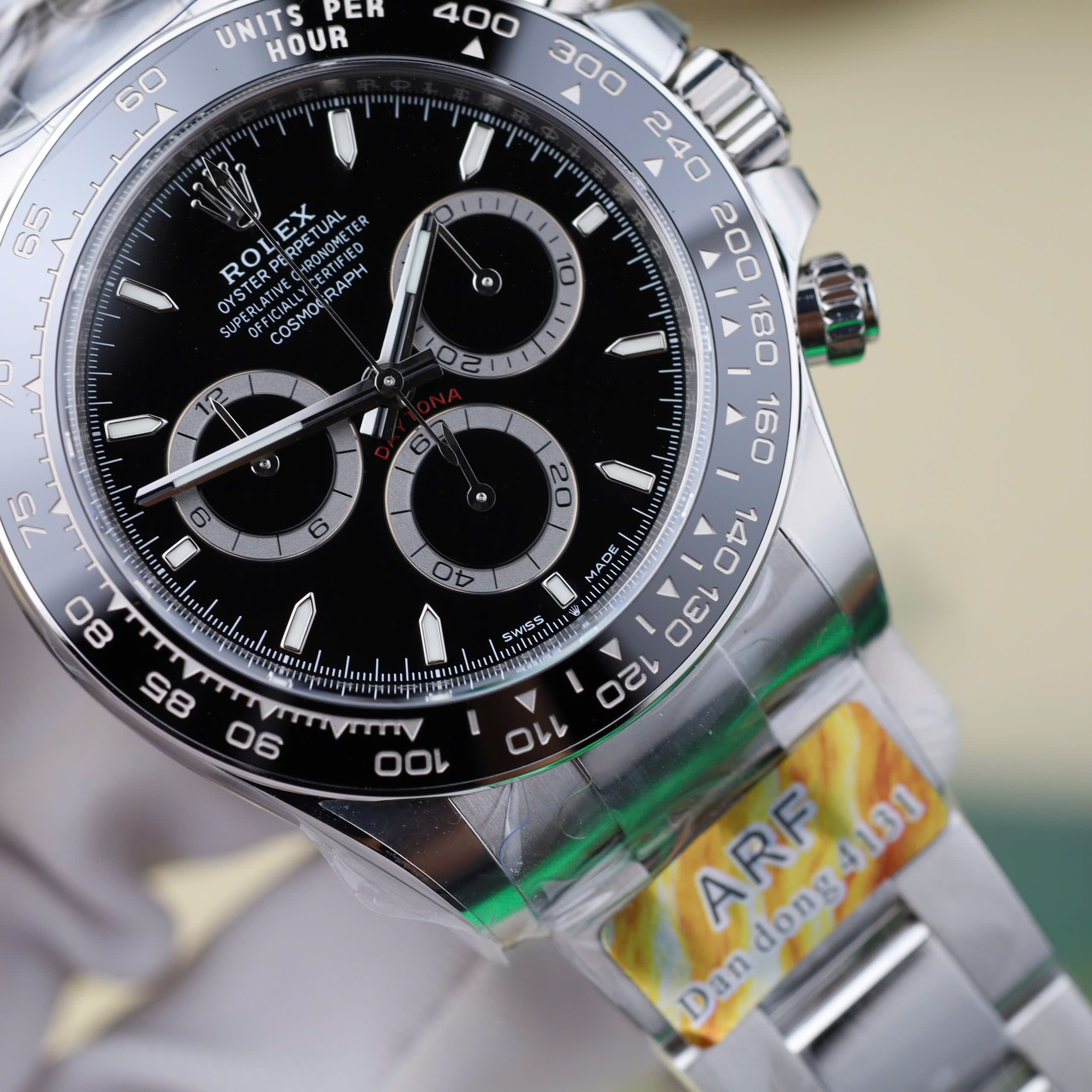 Rolex Daytona 116500LN '' Godzilla '' Imitation Watch Black Dial Automatic AR Factory 40mm (8)