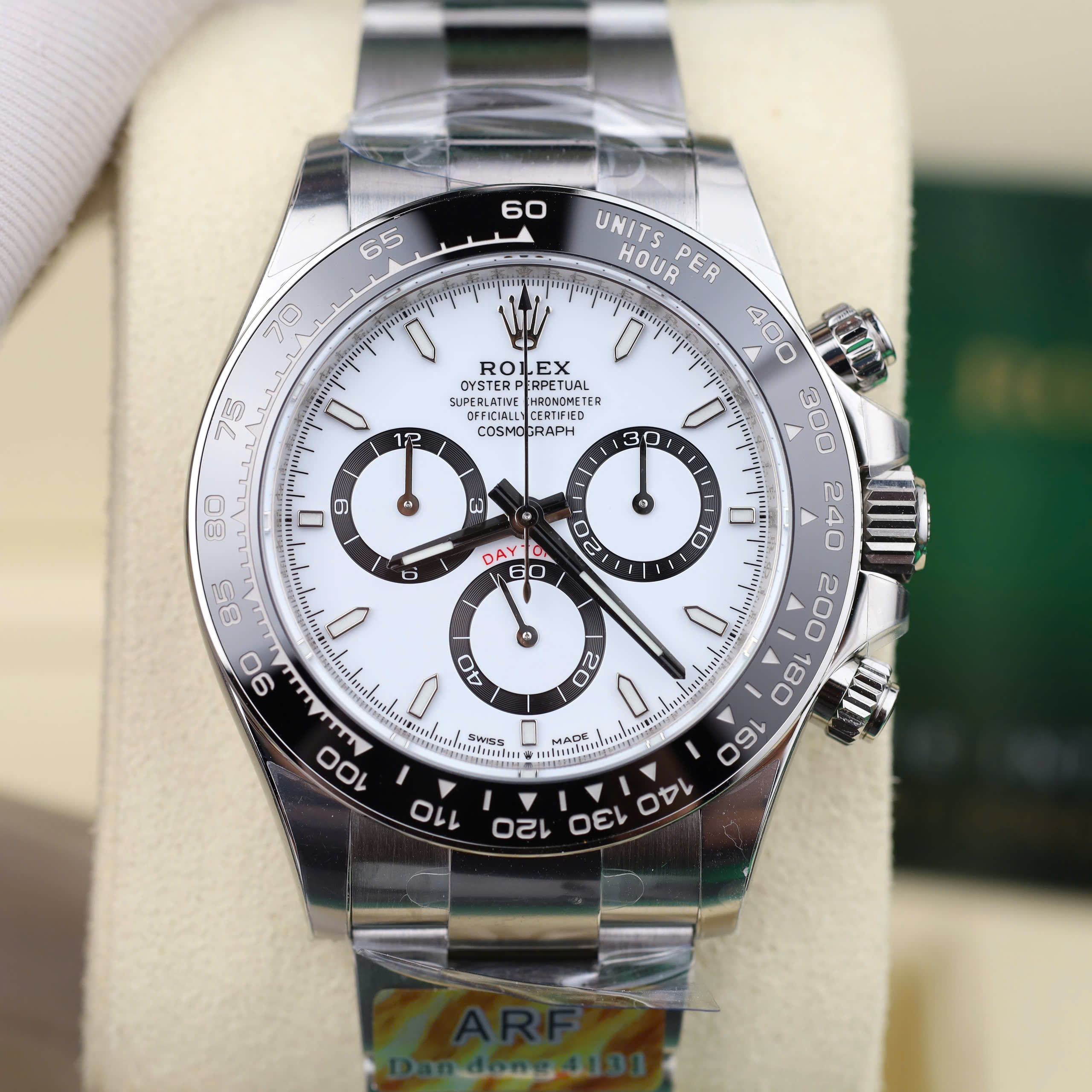 Rolex Daytona 126500LN '' Panda '' Replica Watch White Dial Automatic AR Factory 40mm (1)