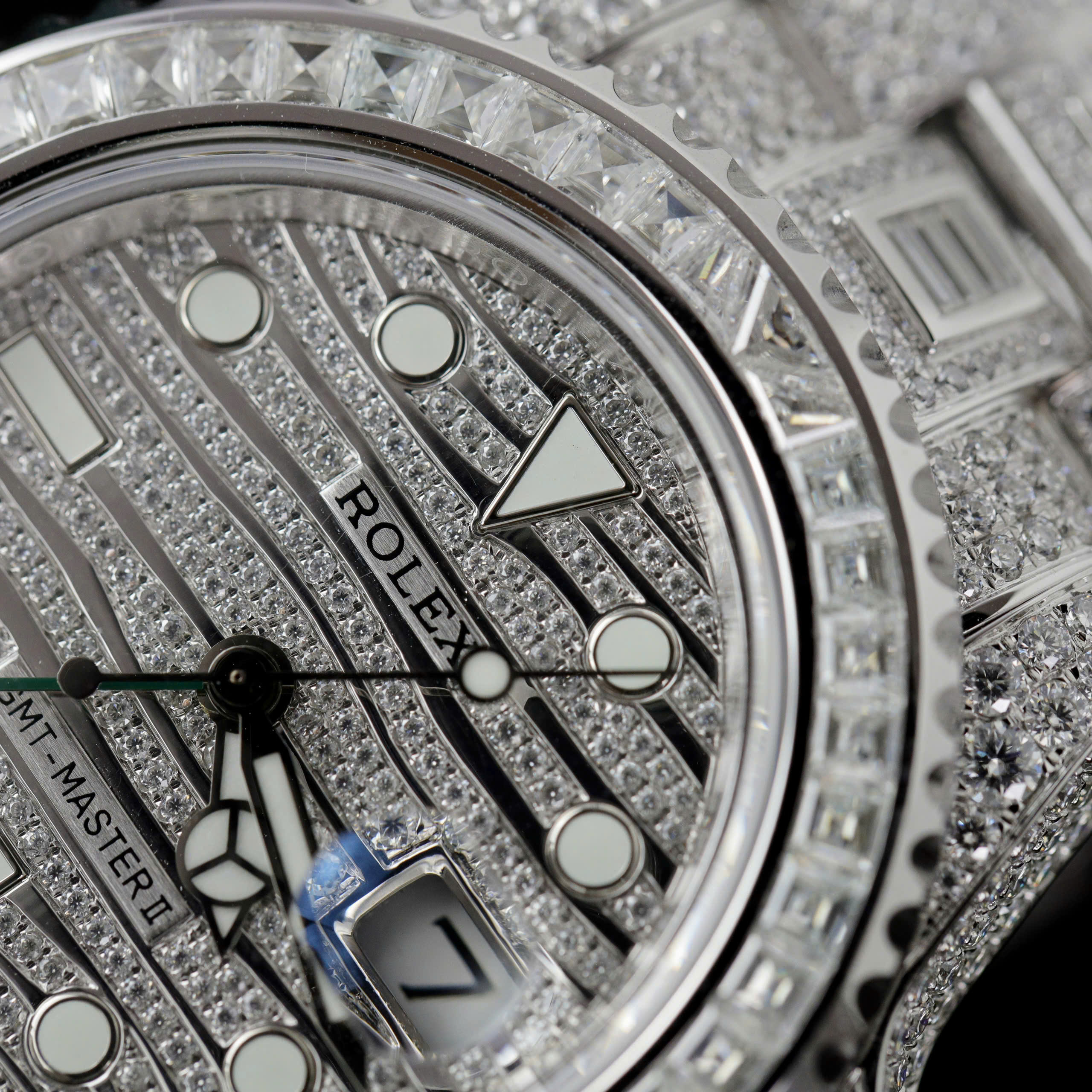 Rolex GMT-MASTER II Replica Watch Iced Out Diamond Moissanite Baguette 40mm (6)