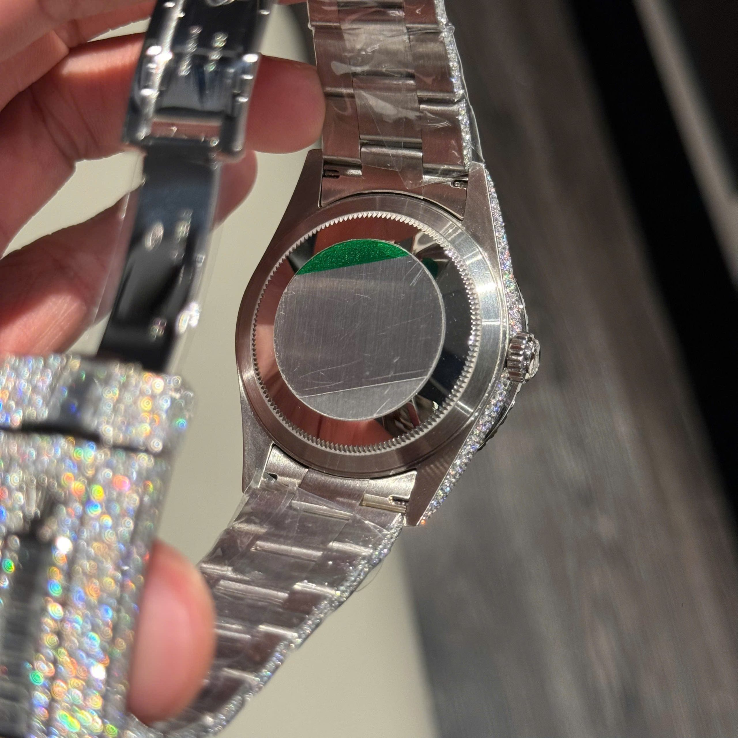 Rolex Sky-Dweller Imitation Iced Out Diamond Moissanite Grey Dial Automatic 42mm (3)