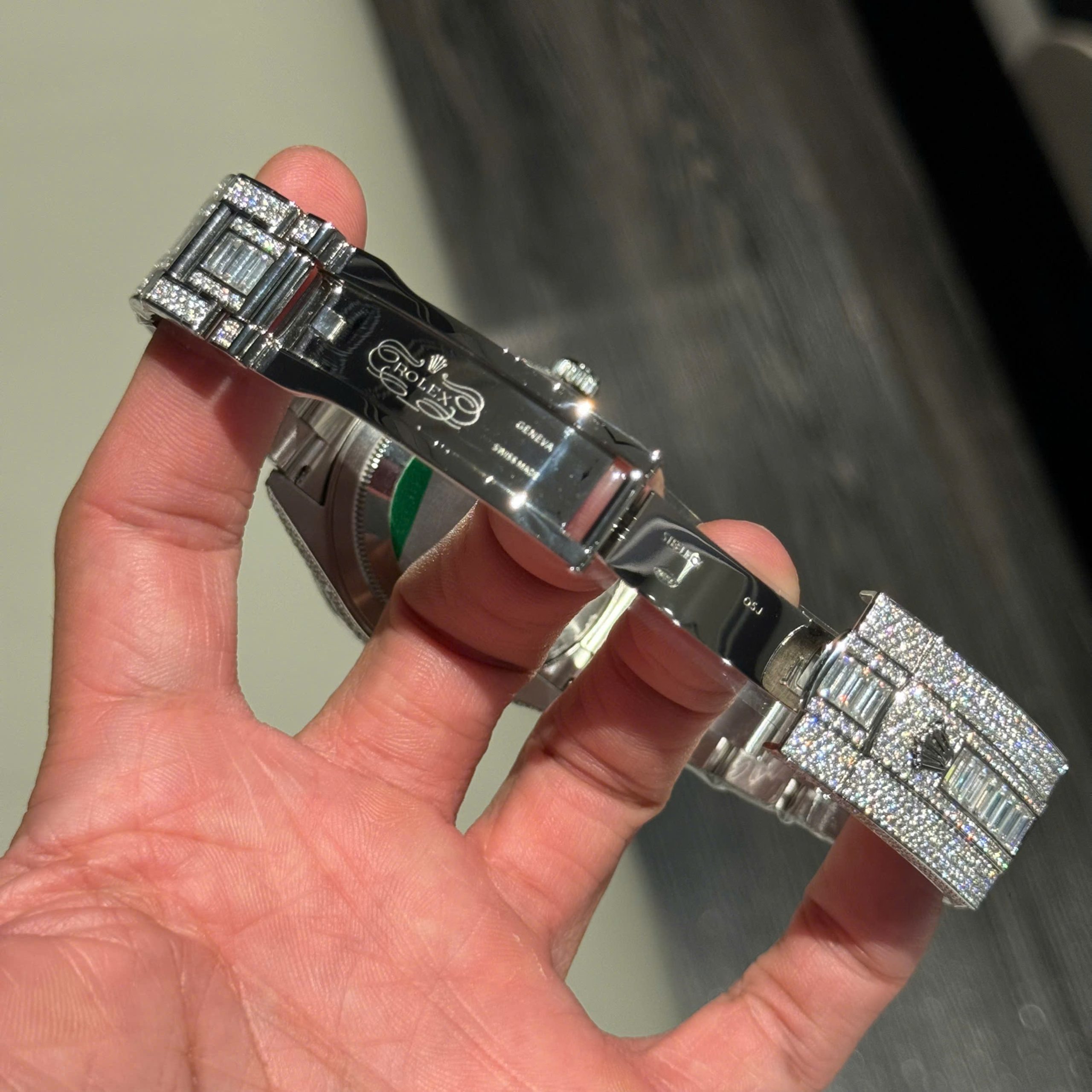 Rolex Sky-Dweller Imitation Iced Out Diamond Moissanite Grey Dial Automatic 42mm (4)