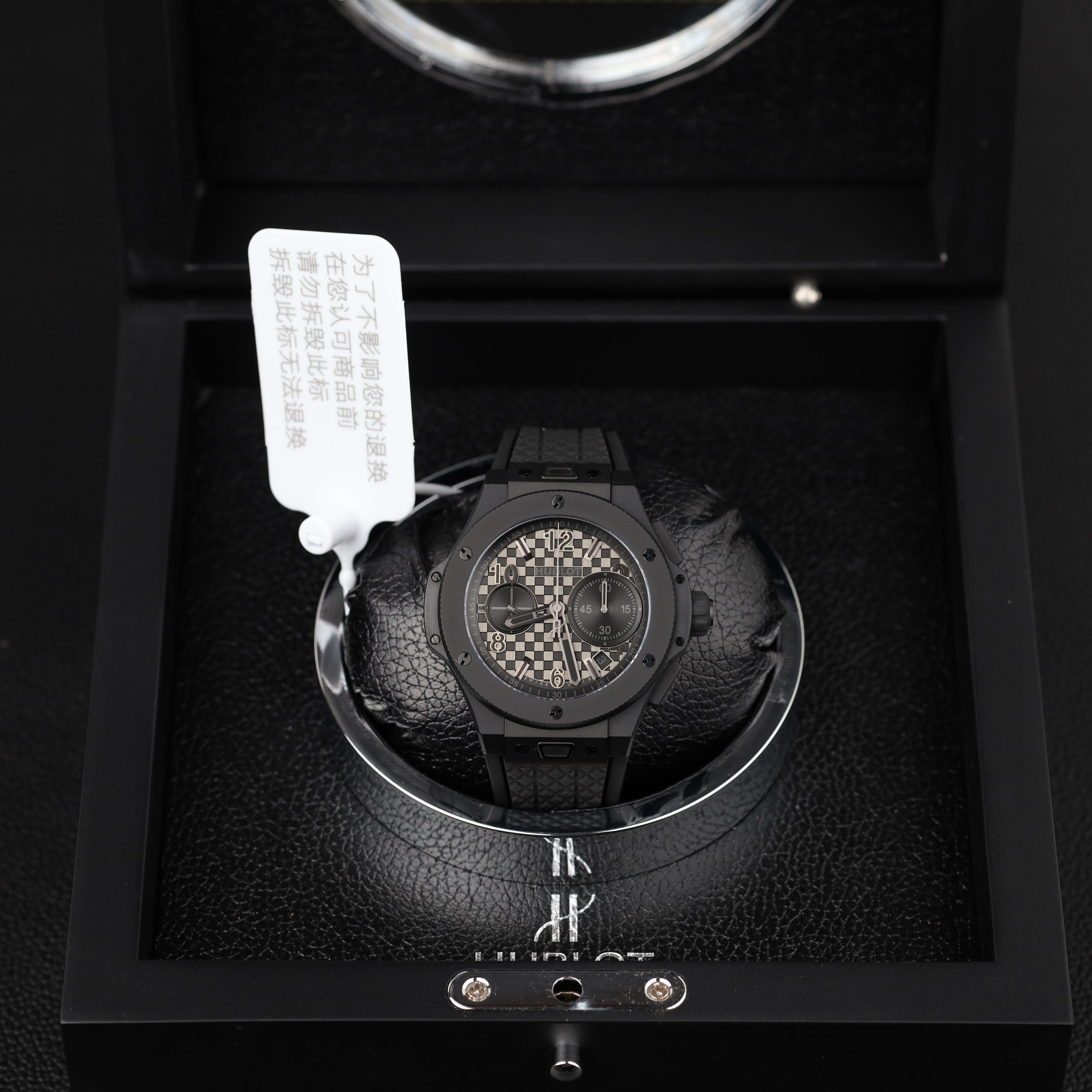 Hublot Big Bang 20th Anniversary Best Replica Watches Black Ceramic Case Rubber Strap BBA Factory 43mm (2)