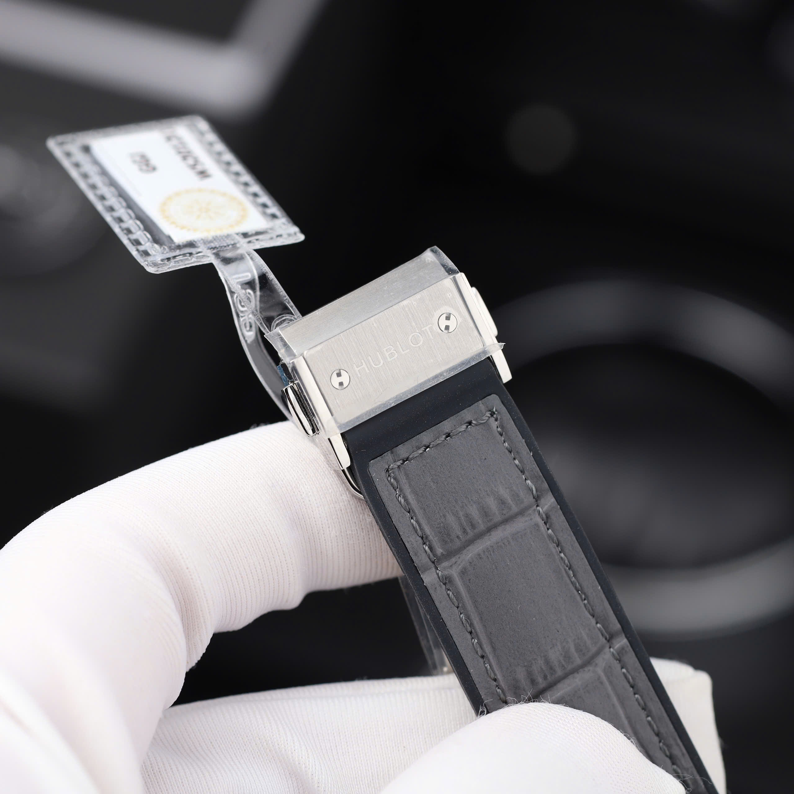 Hublot Classic Fusion Imitation Watches Case Diamond Moissanite Grey Dial Rubber Strap JJF Factory 38mm (3)